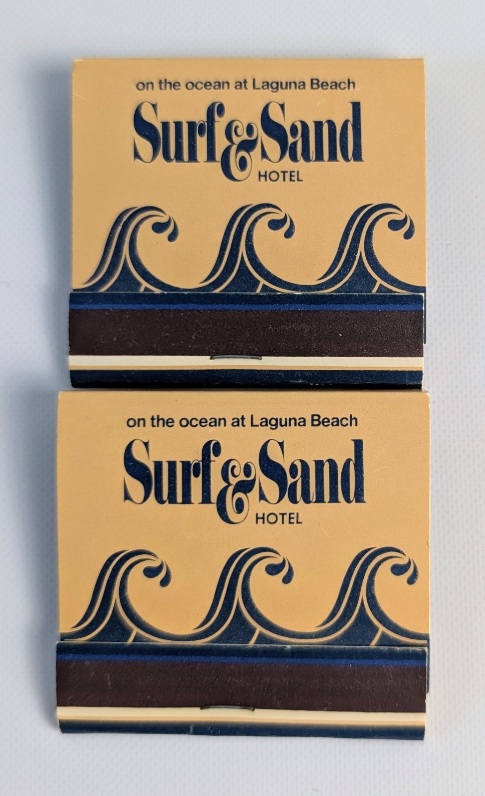 2 Vintage Surf & Sand Hotel Laguna Beach Matches Matchbooks Outrigger 1970s