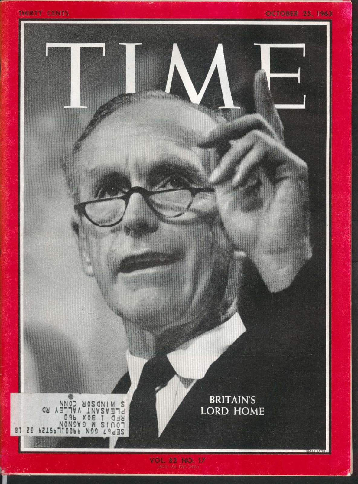 TIME Lord Home Goldwater Eisenhower McNamara Algeria + 10/25 1963