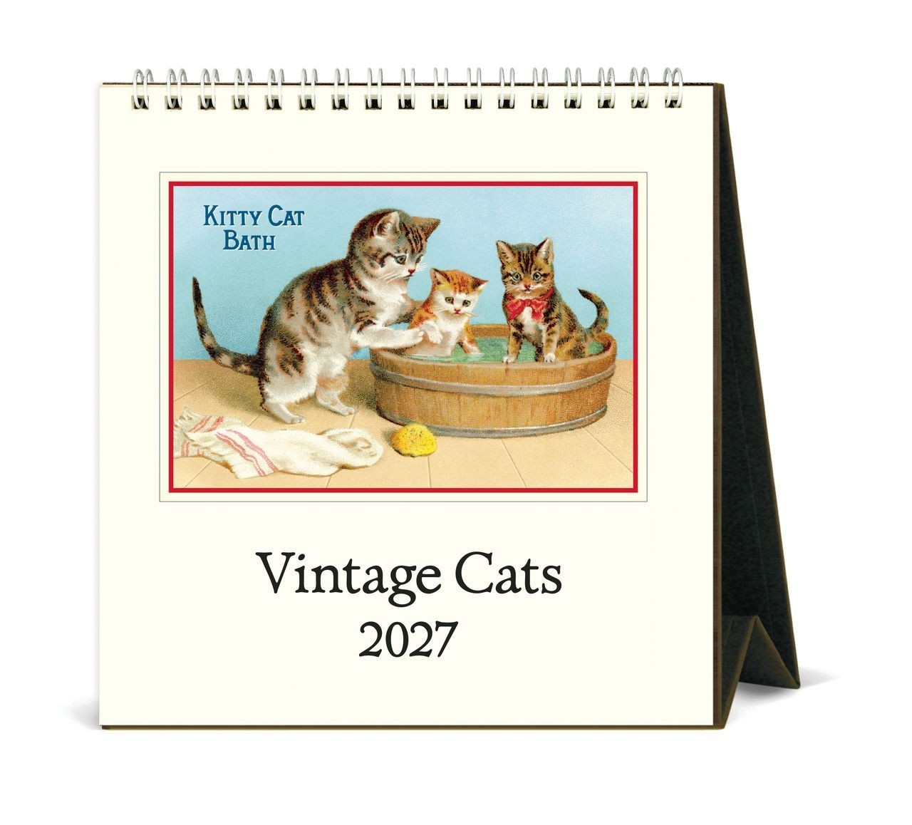Cavallini & Co. 2027 Easel Desk Calendar Vintage Cats