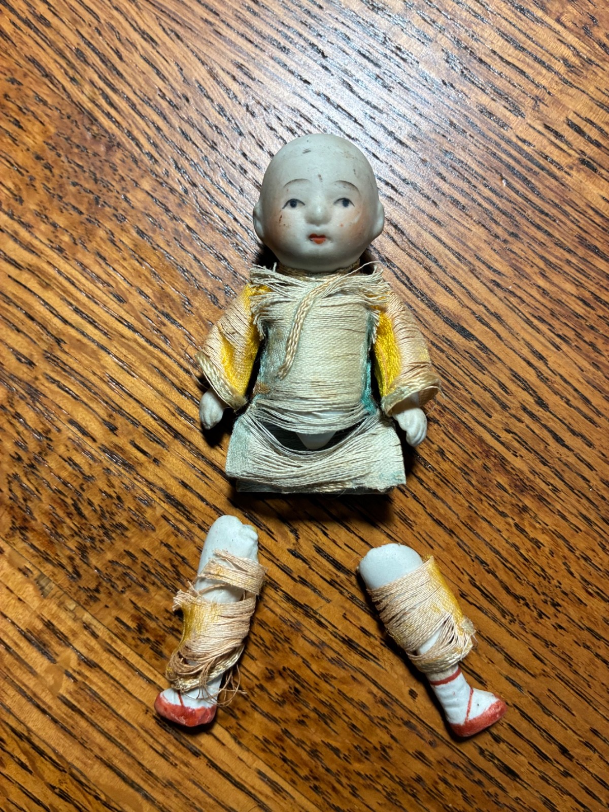 Vintage Japanese All-Bisque Porcelain Doll Articulated 3 1/2\
