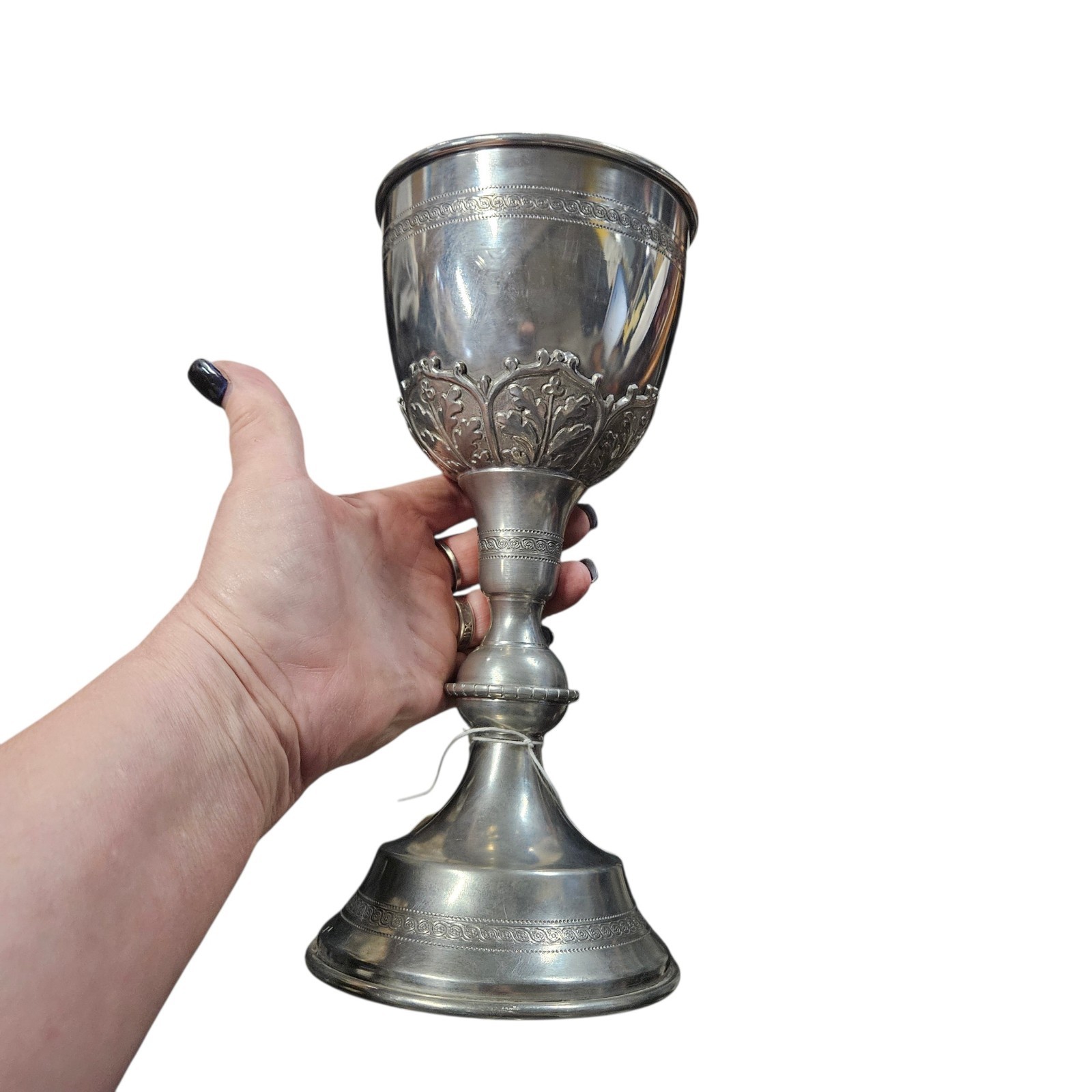Vintage Canterbury Pewter Grand Chalice, Design Toscano, 107 Europe, 11 Vintage Canterbury Pewter Grand Chalice, Design Toscano, 107 Europe, 11