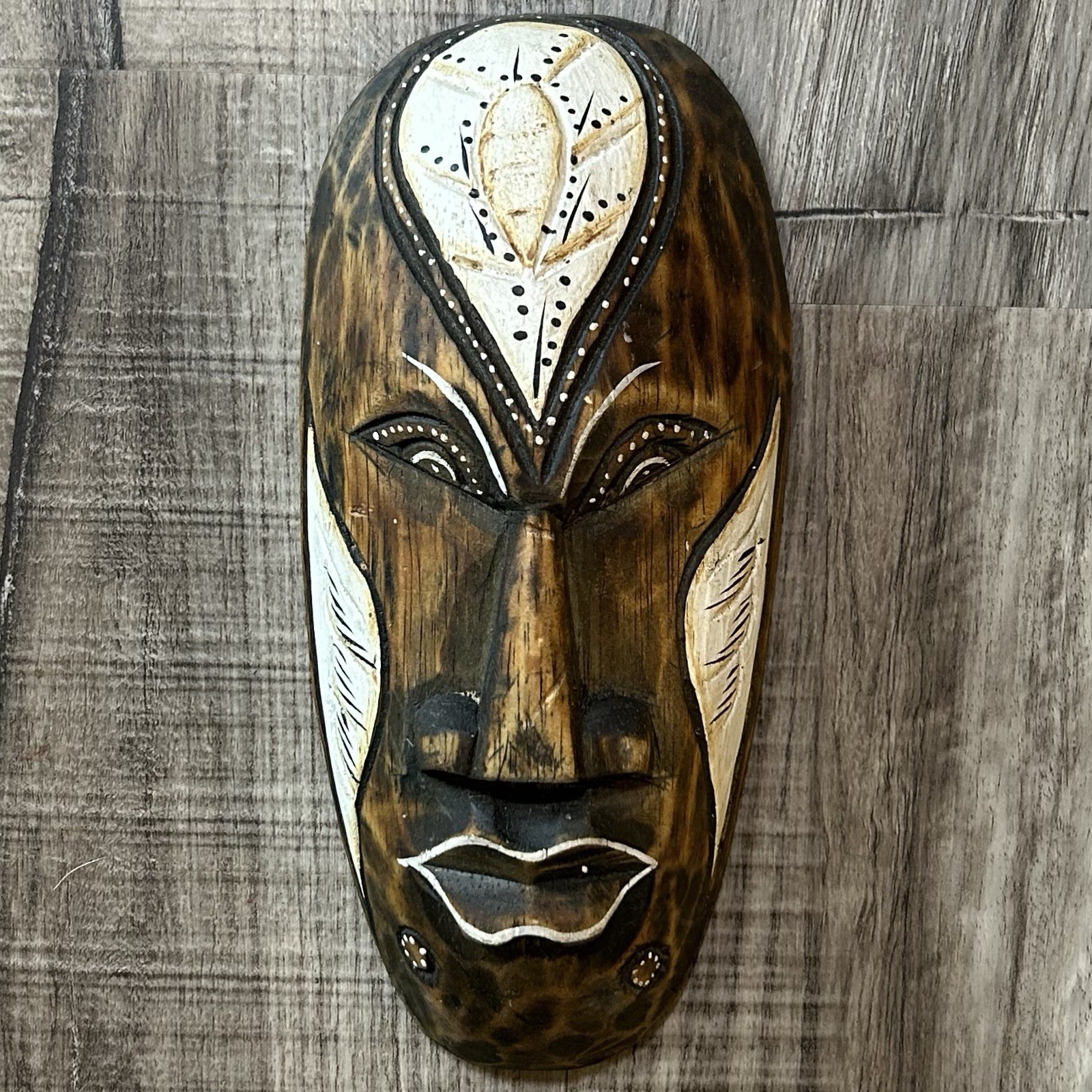 African Tribal Wooden Wall Mask 8”