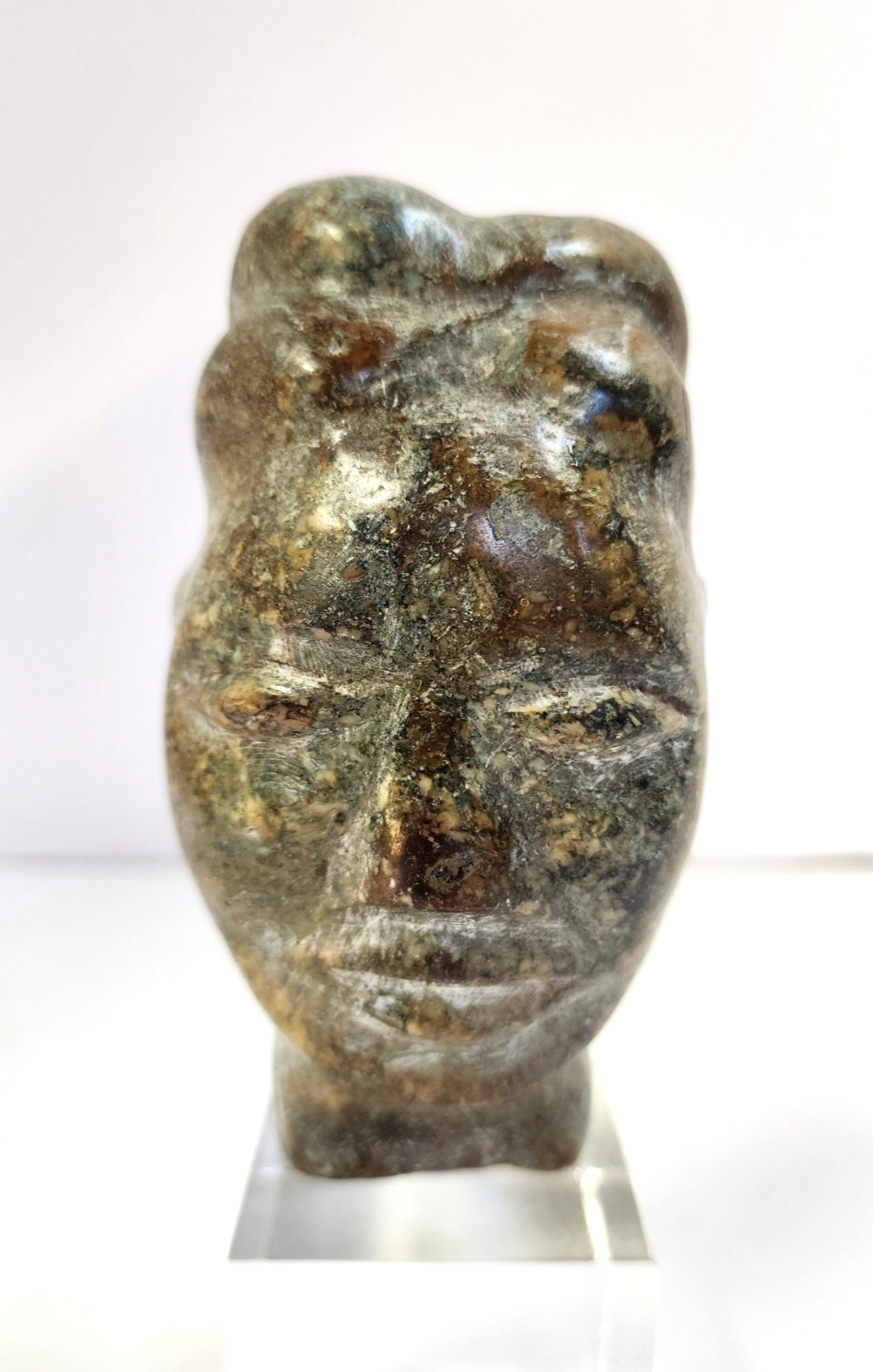 Vintage Pre-Columbian Mezcala Style Hand Carved Stone Sculpture-4.75\