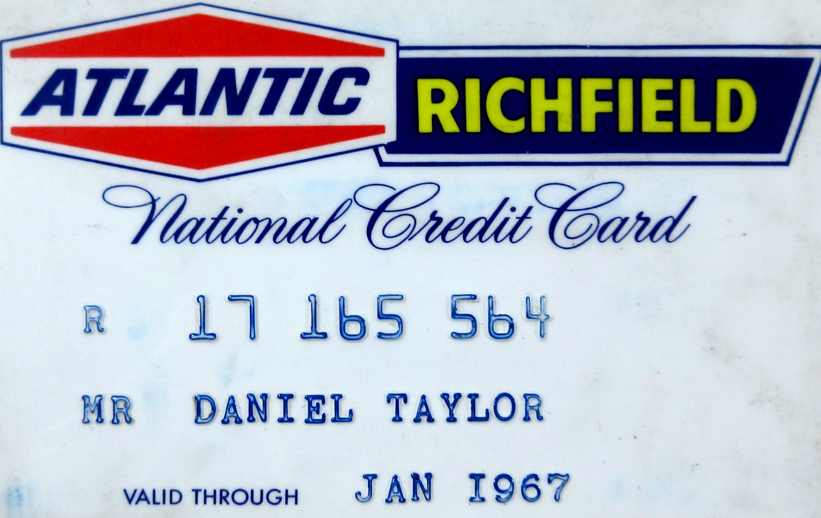 Atlantic Richfield Gas Station Credit Card ARCO CITGO Skelly Husky Marathon 1966