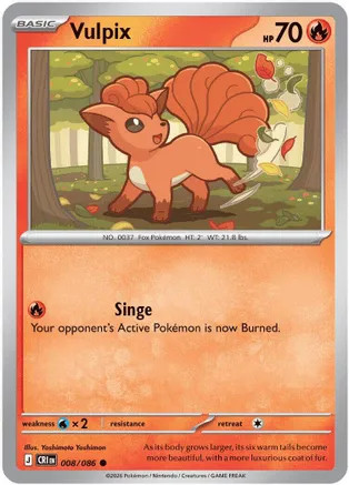 Pokemon Chaos Rising Vulpix #008/086