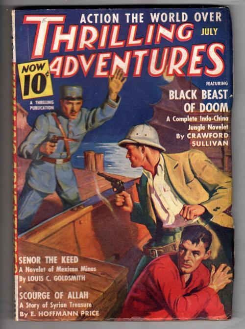 Thrilling Adventures Jul 1939 "Black Beast of Doom" Pulp
