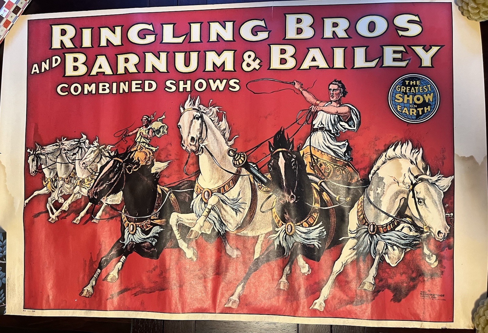 Vintage Poster - Ringling Bros & Barnum & Bailey Combined Shows P-8 1925 - Orig