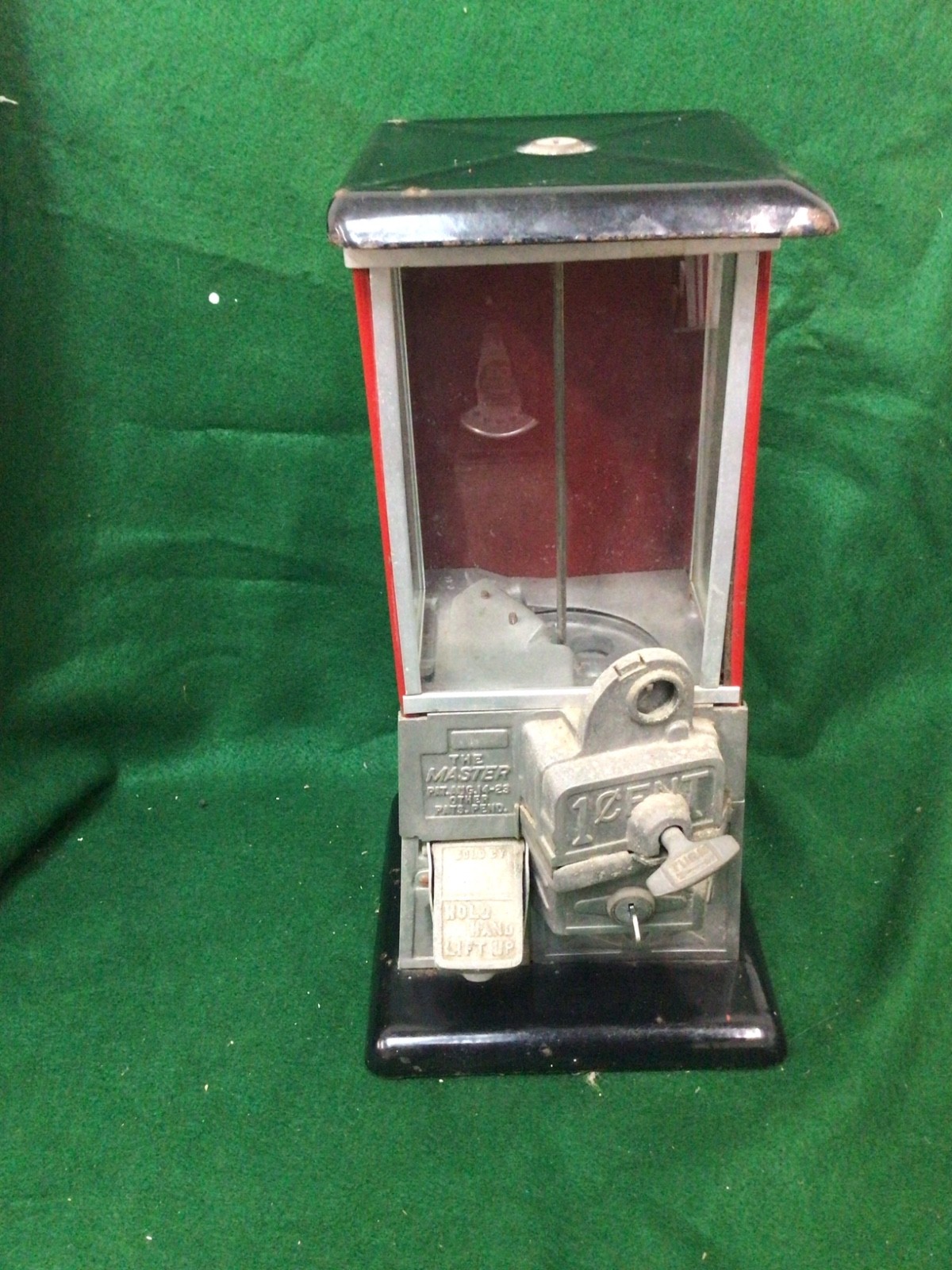 Vtg Antique 1923 MASTER Gumball Penny Arcade Machine / Deco Style Vtg Antique 1923 MASTER Gumball Penny Arcade Machine / Deco Style