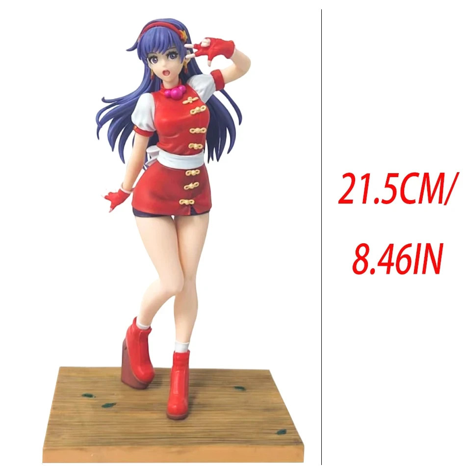 Athena Asamiya KOF 98 21cm PVC Figure Red Cheongsam Dress Collectible Gift Athena Asamiya KOF 98 21cm PVC Figure Red Cheongsam Dress Collectible Gift
