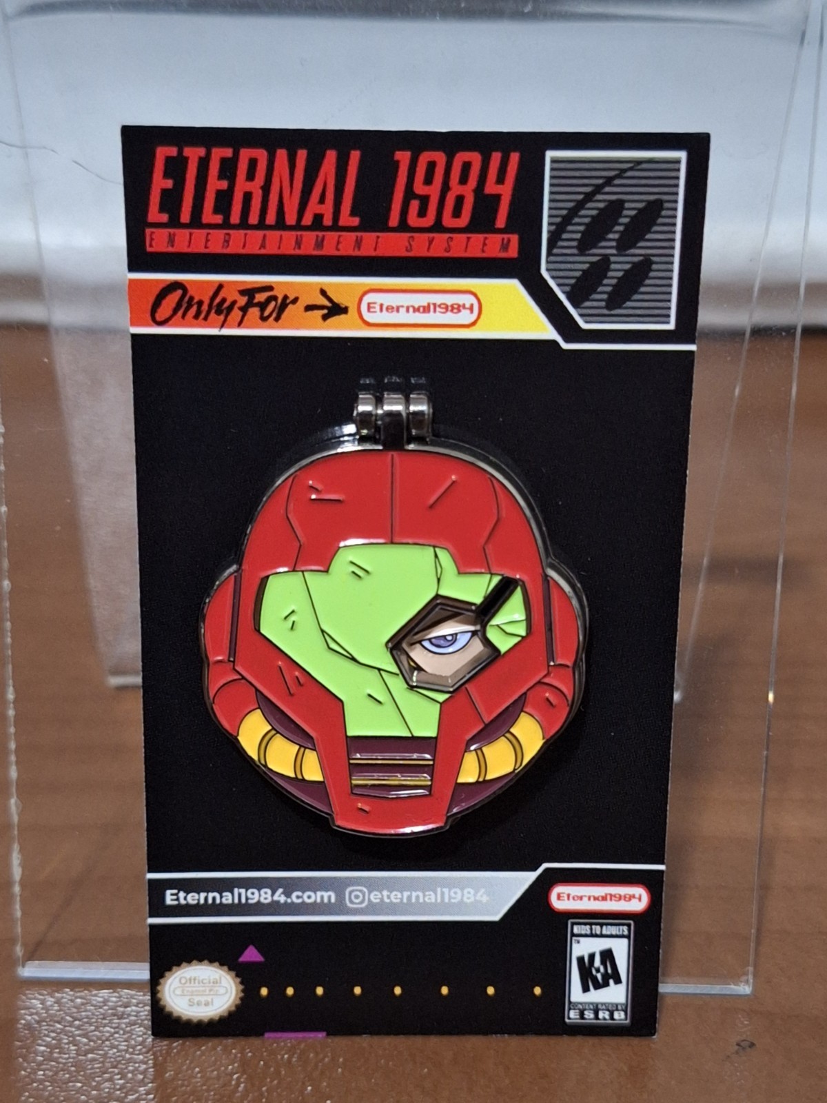 Nintendo Metroid Samus Enamel Flip Up Visor Pin By Eternal 1984