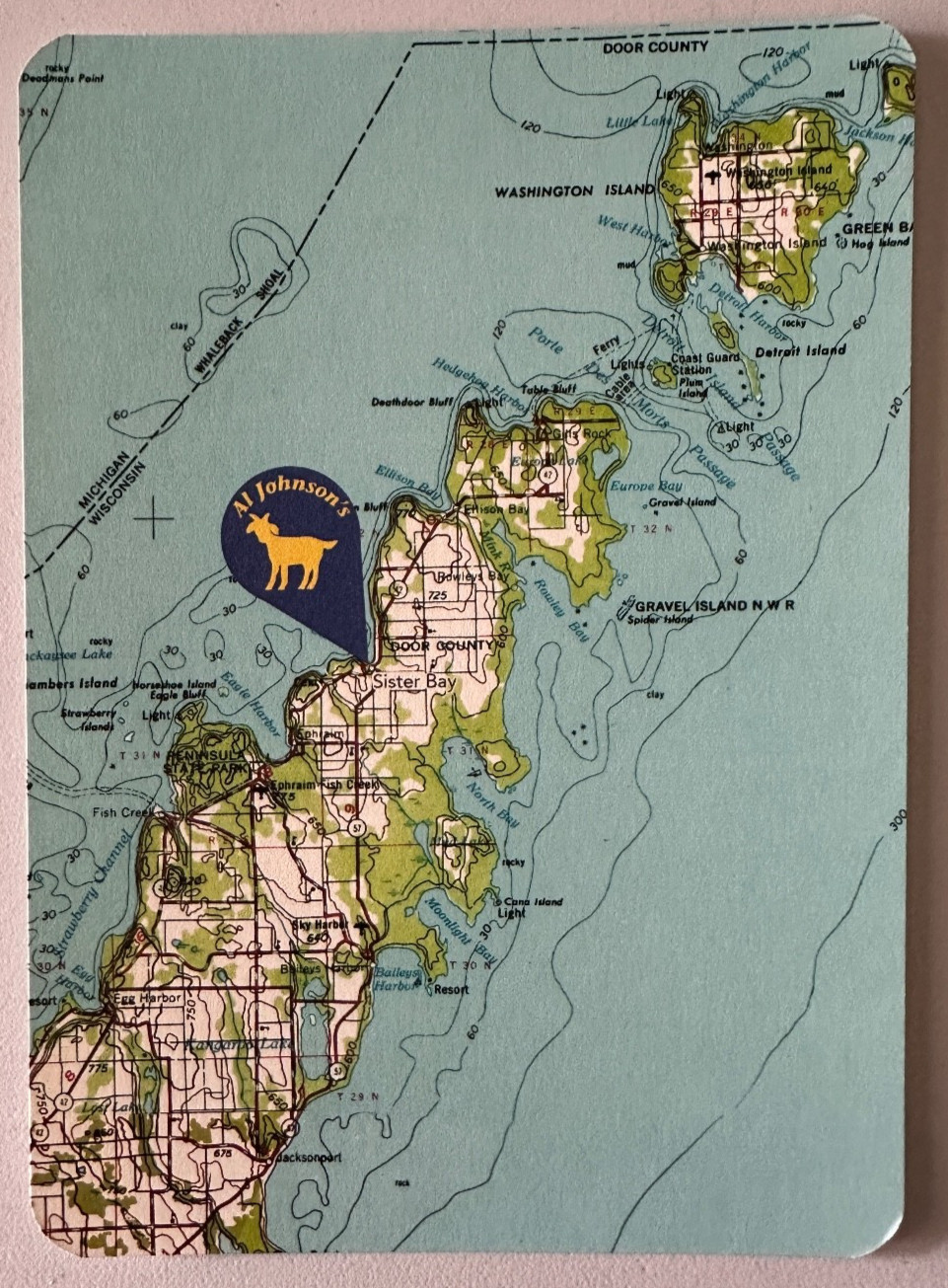 Al Johnson's Swedish Restaurant - Sister Bay, Wisconsin JUMBO-SIZED postcard