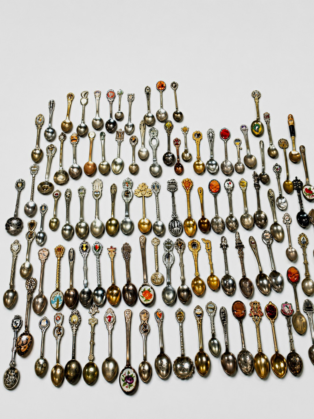 98 Antique Vintage Collectable Spoons Huge Collection Lot Mixed Metal UNTESTED