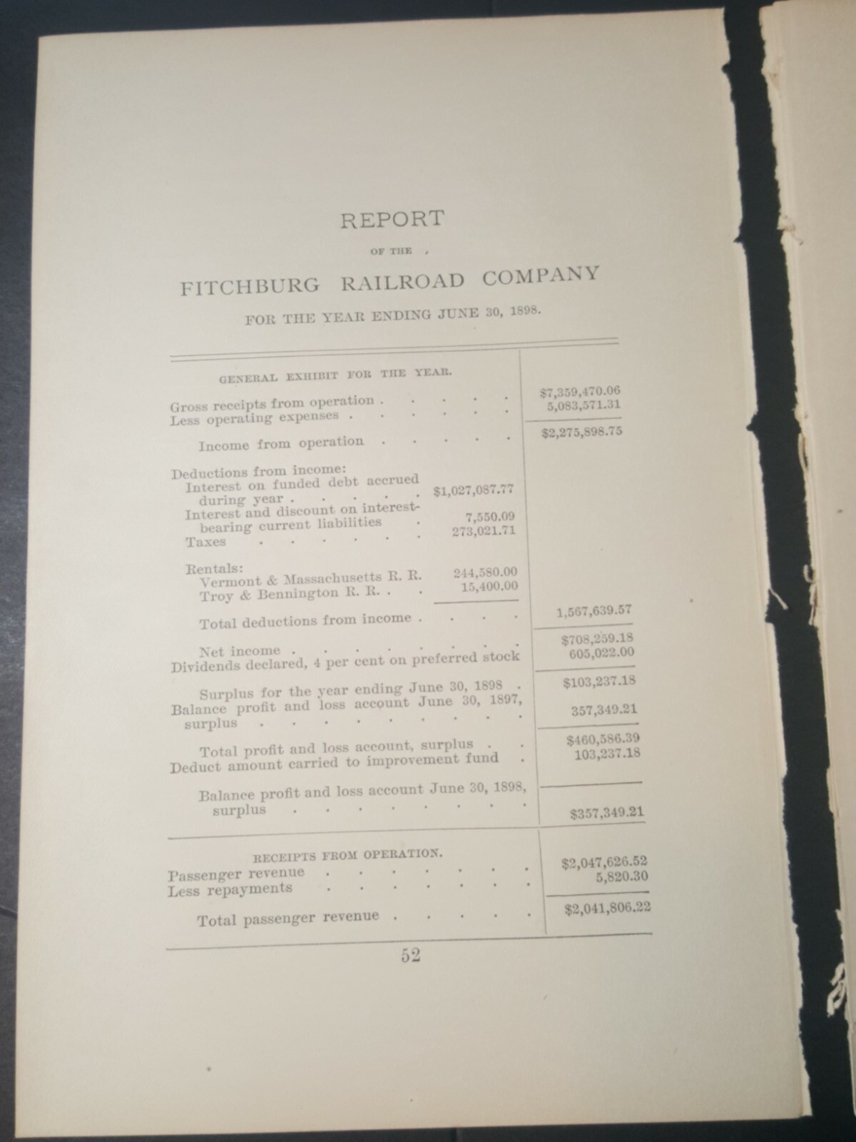 1898 train document FITCHBURG RAILROAD COMPANY Jaffrey new Hampshire Cheshire 
