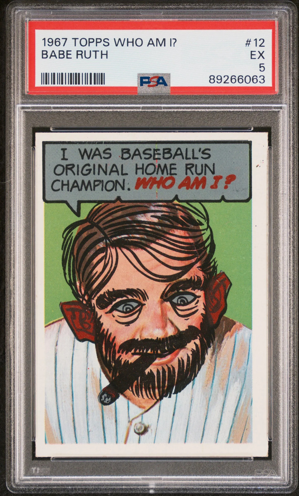 1967 Topps Who Am I? #12 Babe Ruth Yankees PSA 5 1967 Topps Who Am I? #12 Babe Ruth Yankees PSA 5