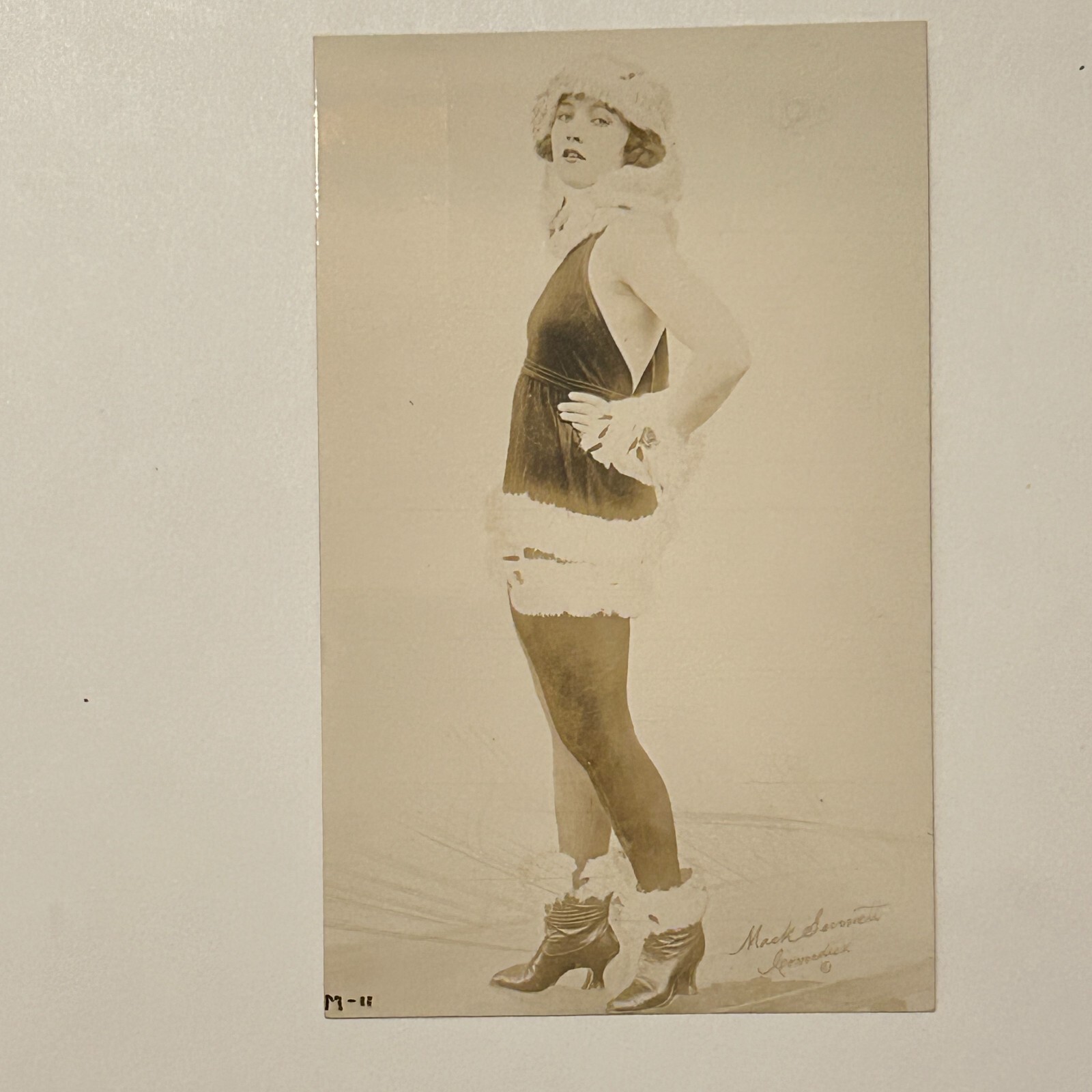 Vtg 1920s Glamour Girl Mack Sennett Bathing Beauty Cute Flapper Postcard RPPC
