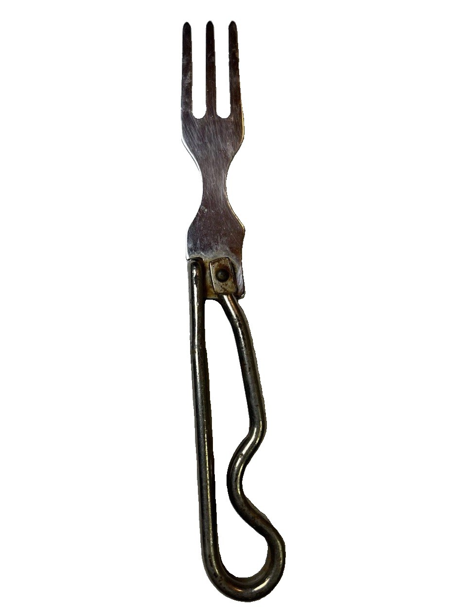 Vintage Geo Schrade Knife Co. Folding Wire Fork Bridgeport Conn Pat 1-27-42 Rare