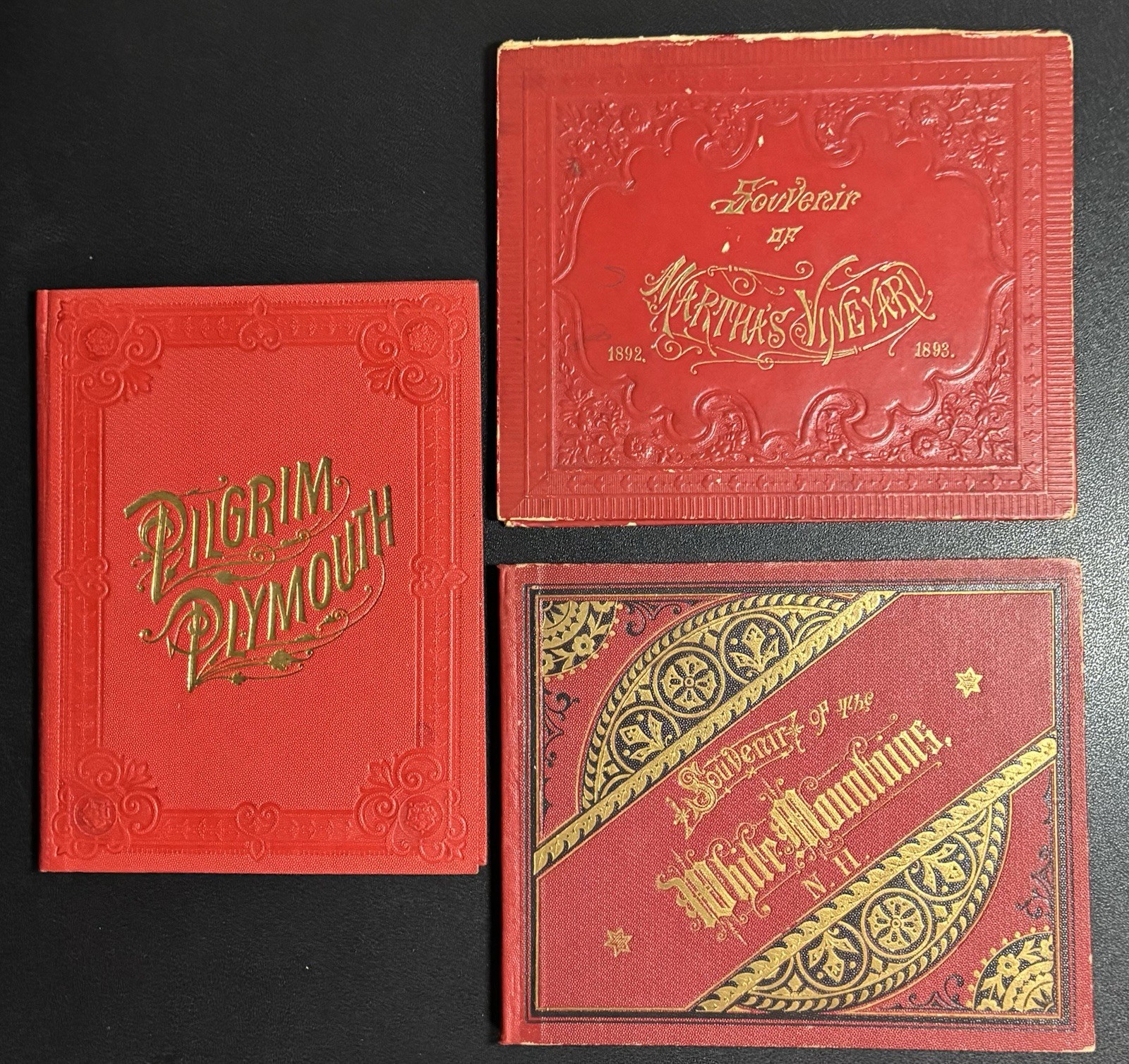 1890s PLYMOUTH - MARTHA's VINEYARD & WHITE MOUNTAINS, NH SOUVENIR ALBUMS