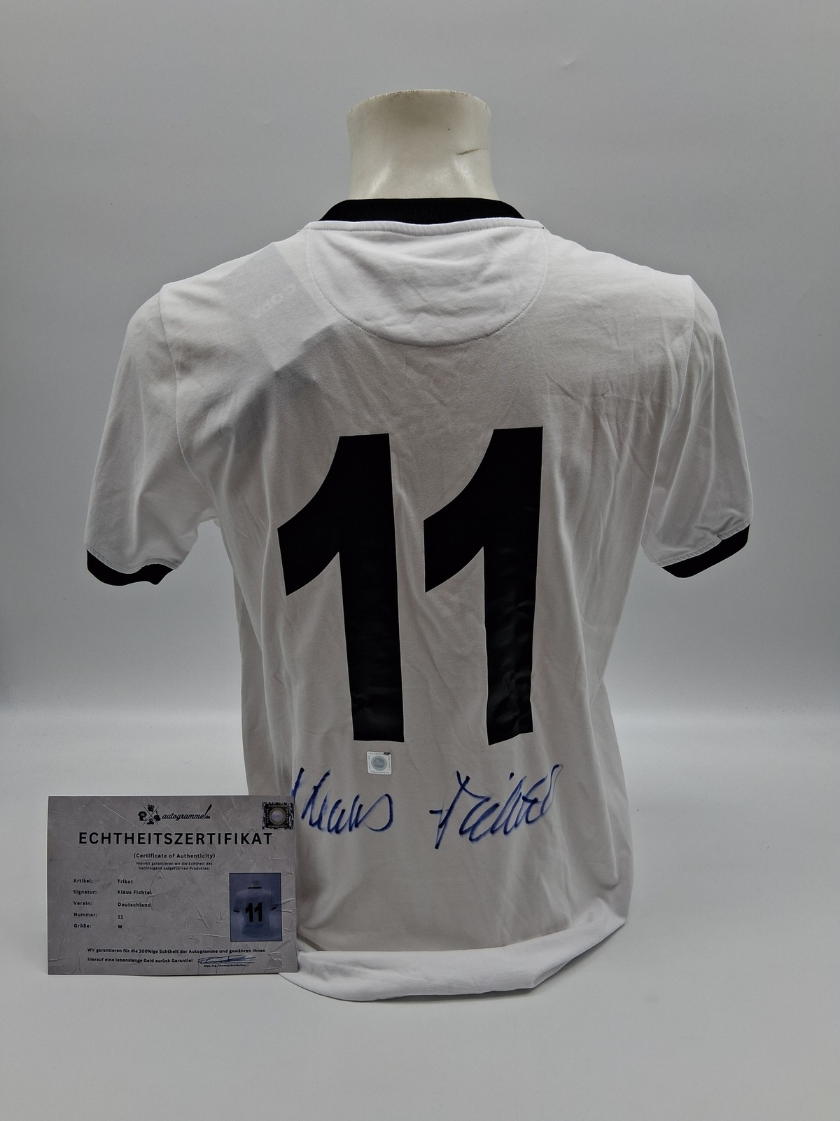 Germany Repro Jersey Klaus Fichtel Signed New DFB Autograph M