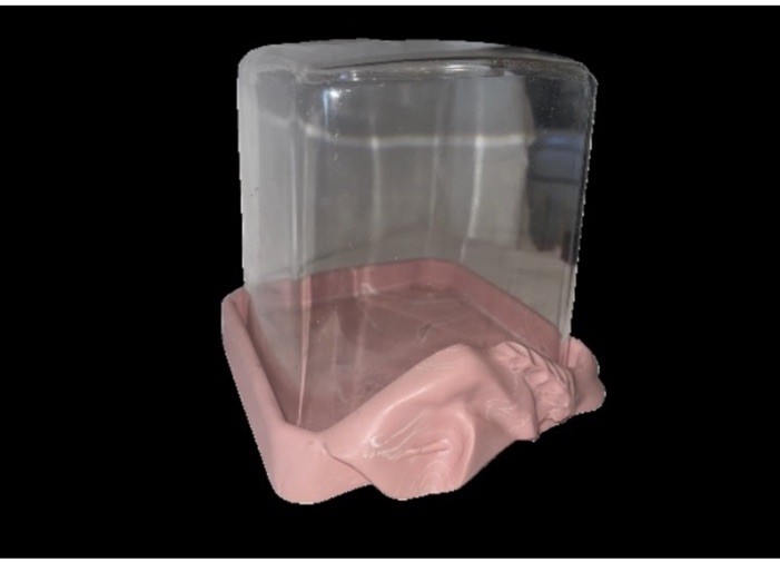 RARE Vintage MCM Lily Flower Lucite Incolay Tissue Box Holder Cover Pink
