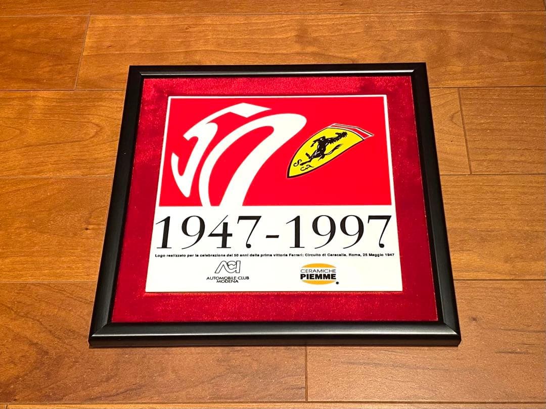 Ferrari 50Th Anniversary Framed Ceramic Racing Car Collection items Original