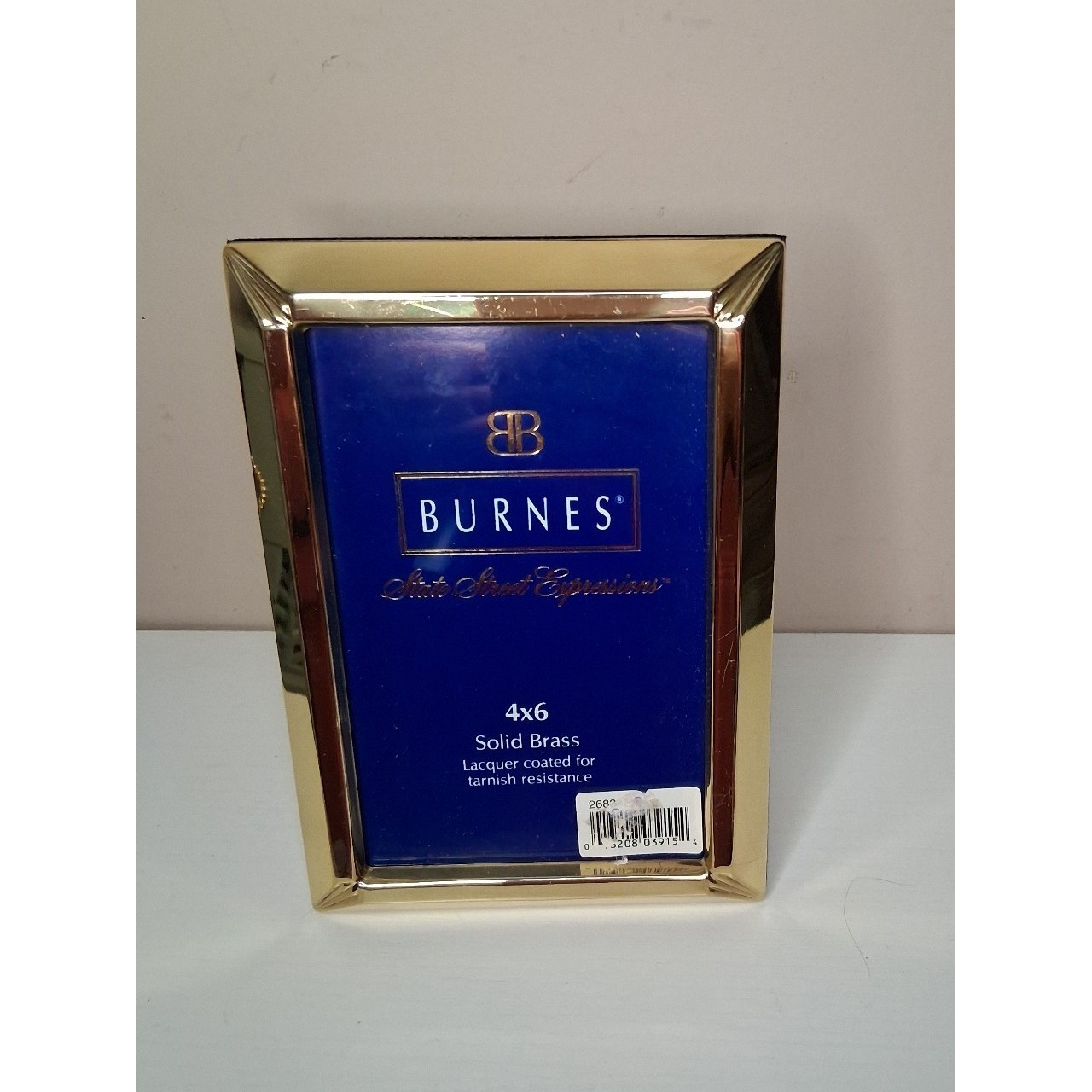 Vintage Burnes Solid Brass 4x6 Picture Frame Classic Gold Tone