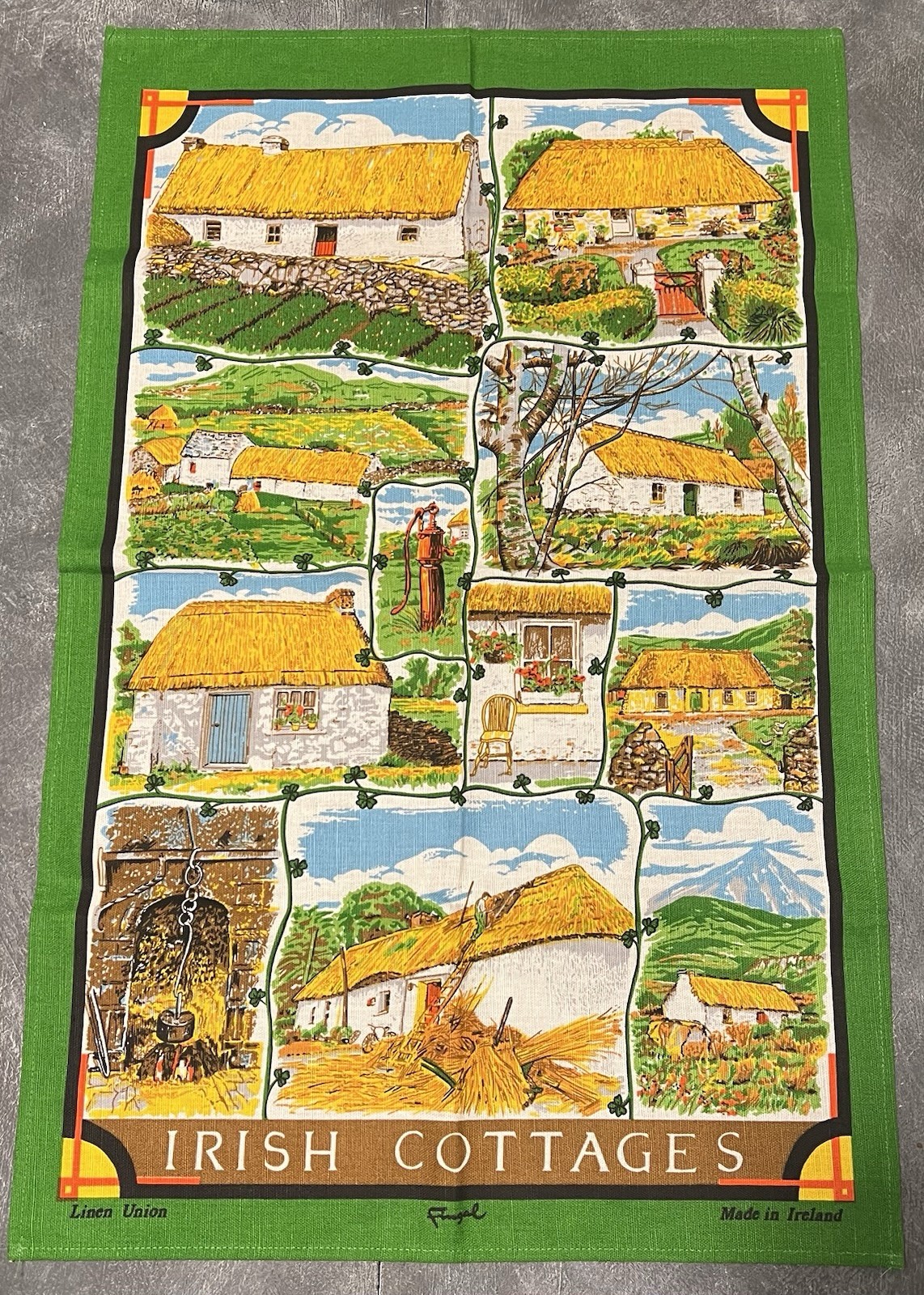 Fingal 100% Linen Irish Cottages Tea Towel 19 Fingal 100% Linen Irish Cottages Tea Towel 19