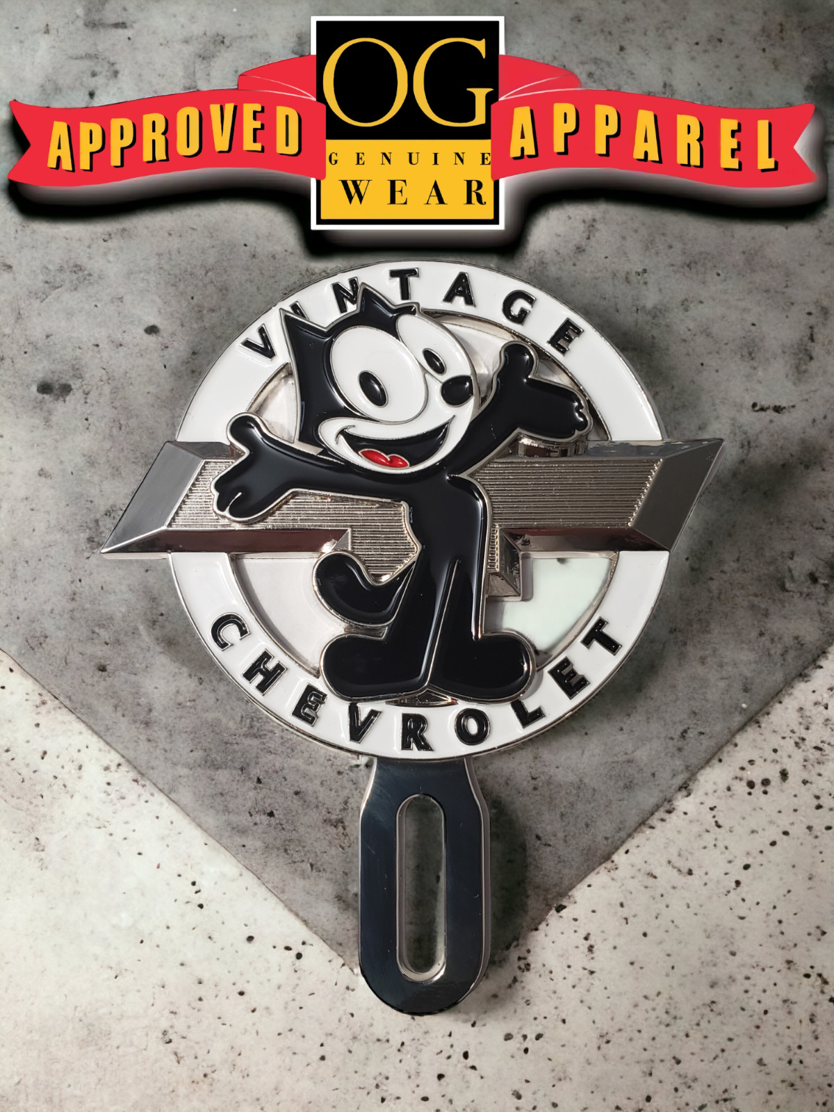 FELIX THE CAT VINTAGE CHEVROLET CHICANO BOMBA LOWRIDER LICENSE PLATE TOPPER FELIX THE CAT VINTAGE CHEVROLET CHICANO BOMBA LOWRIDER LICENSE PLATE TOPPER