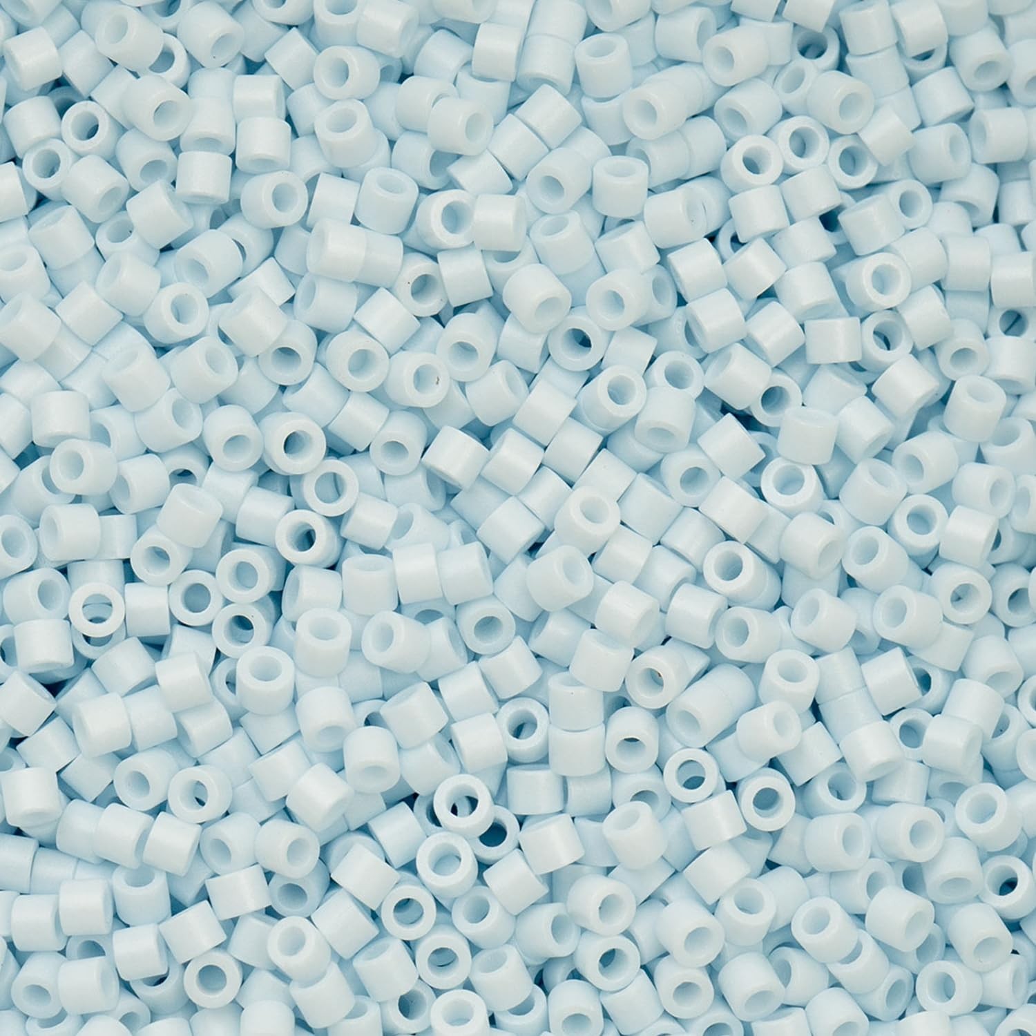 John Bead 25g Opaque Light Blue 11/0 Glass Cylindrical Seed Beads John Bead 25g Opaque Light Blue 11/0 Glass Cylindrical Seed Beads