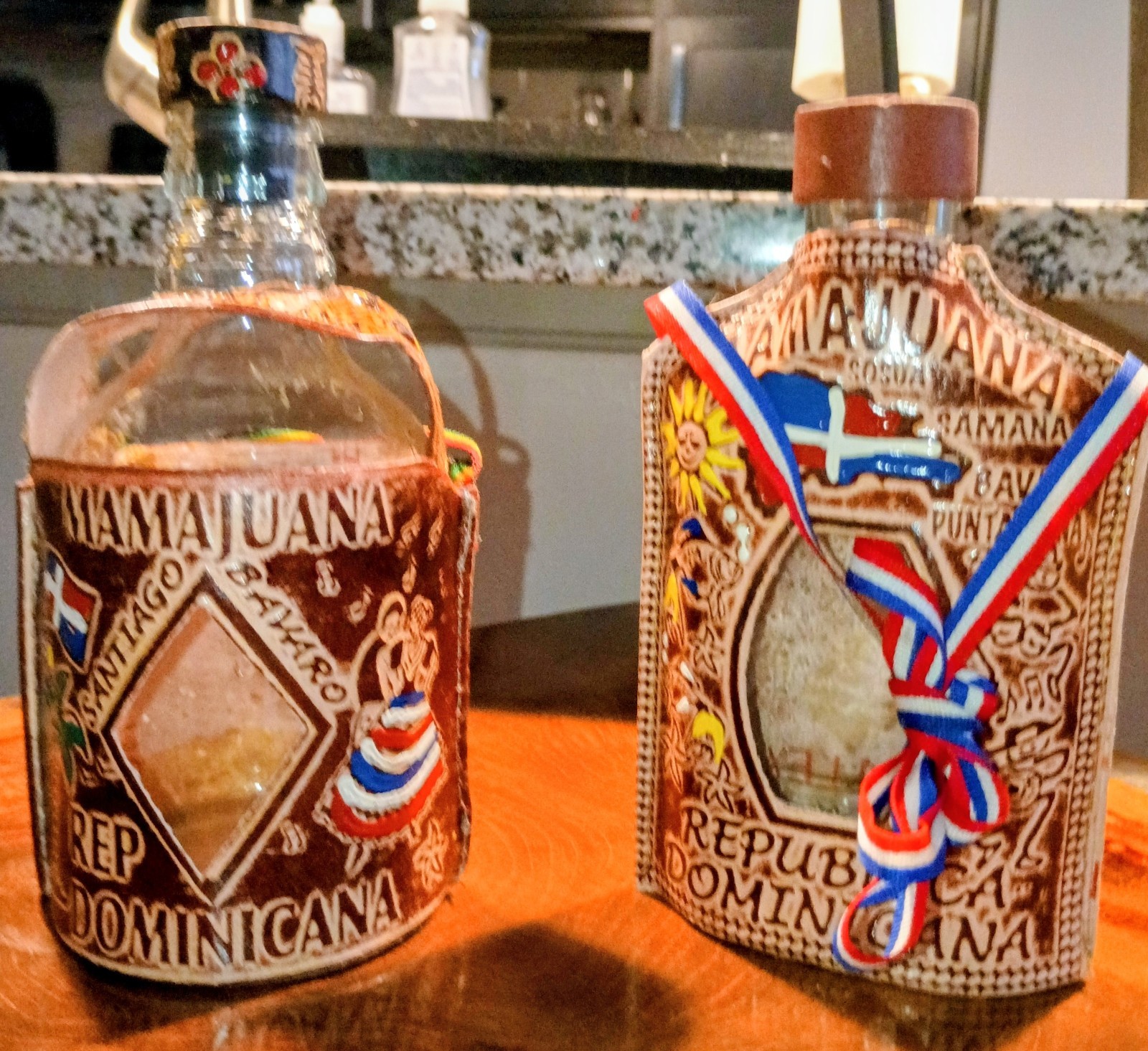 3 Piece Dominican \'MamaJuana\' Bottle/Wrap Set 3 Piece Dominican \'MamaJuana\' Bottle/Wrap Set