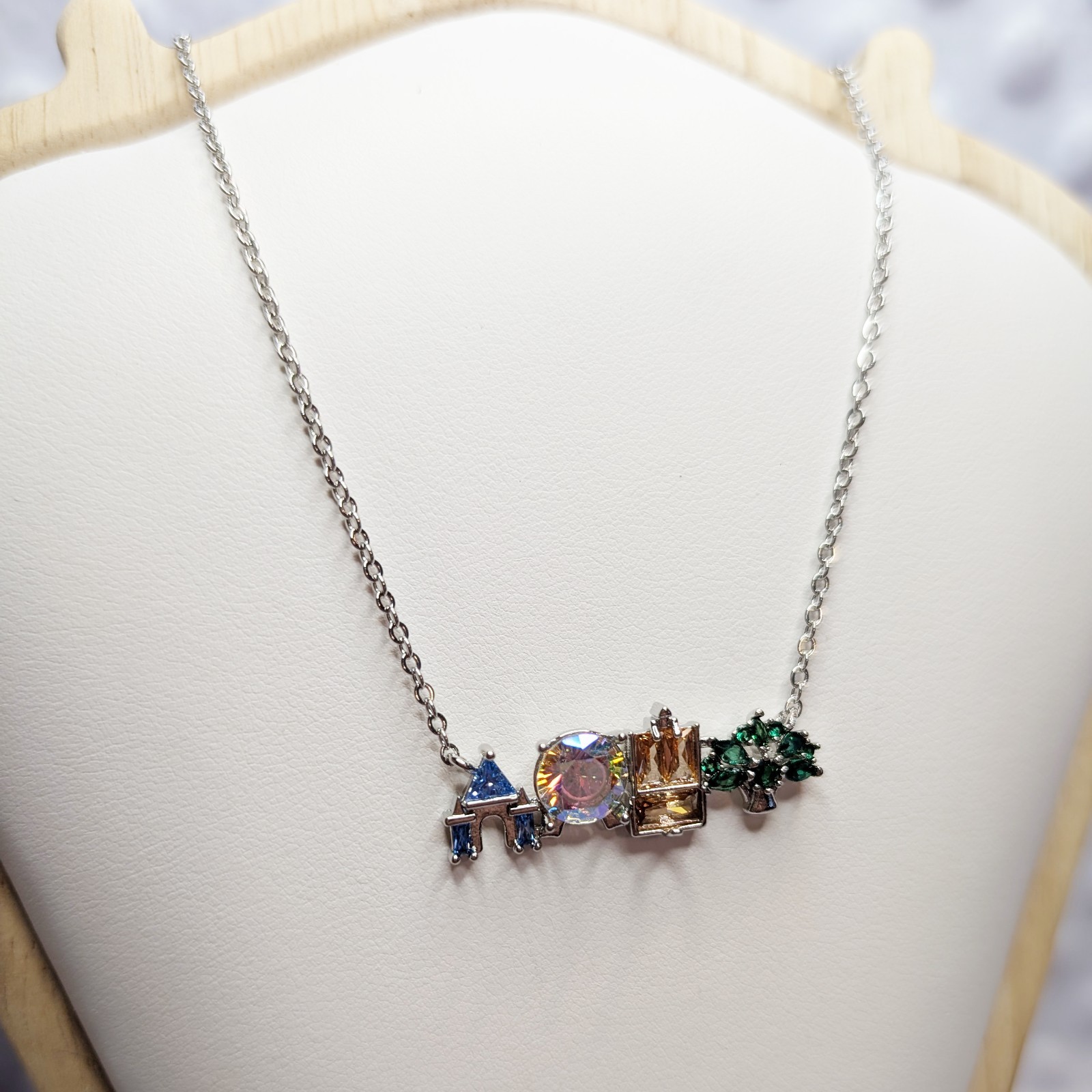 SILVER Disney World Parks Icon Necklace Girls Crew lookalike SILVER Disney World Parks Icon Necklace Girls Crew lookalike