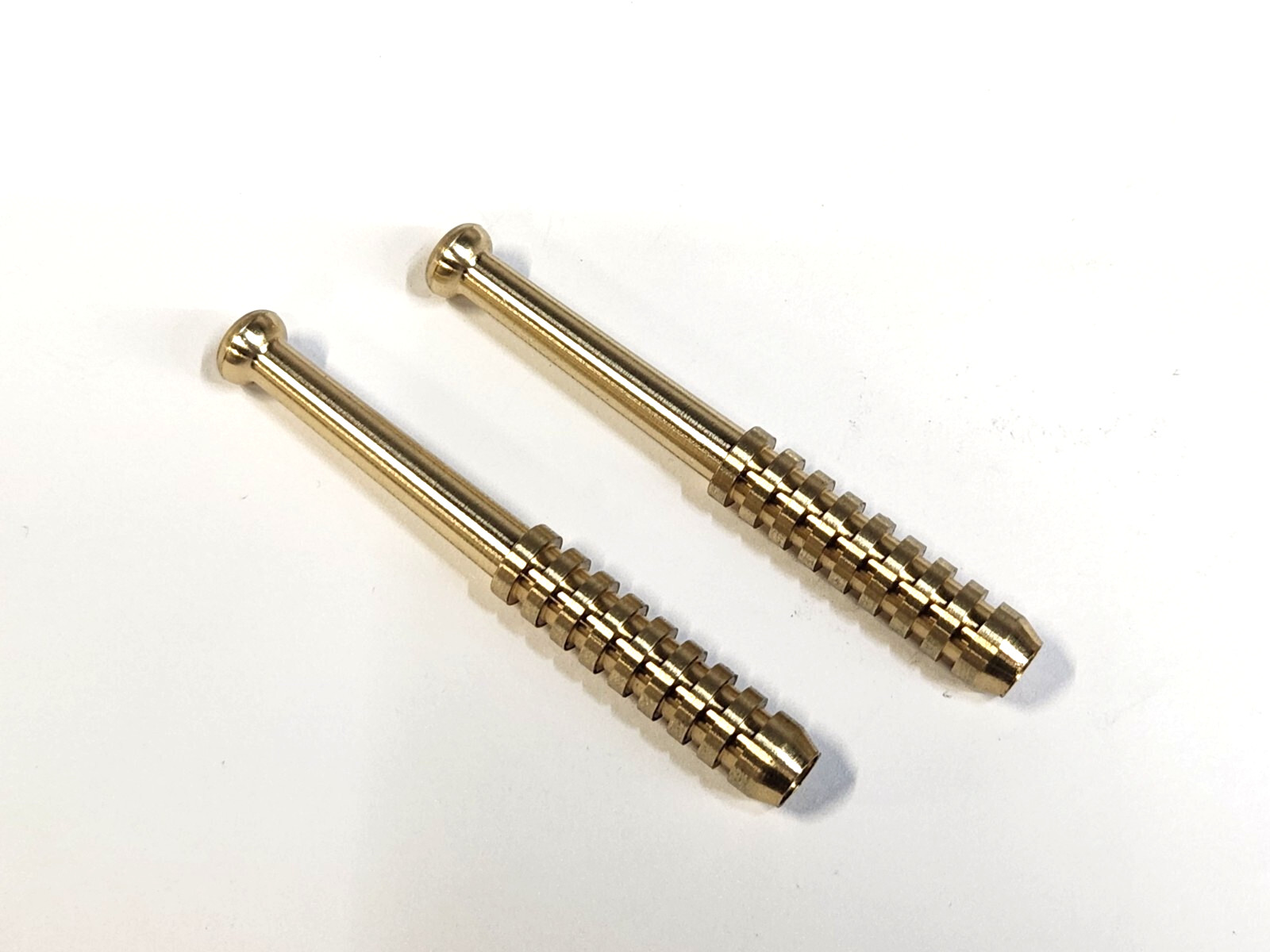 TWO OLD SCHOOL SOLID BRASS METAL ONE HITTER PIPE  DUGOUT BAT 3