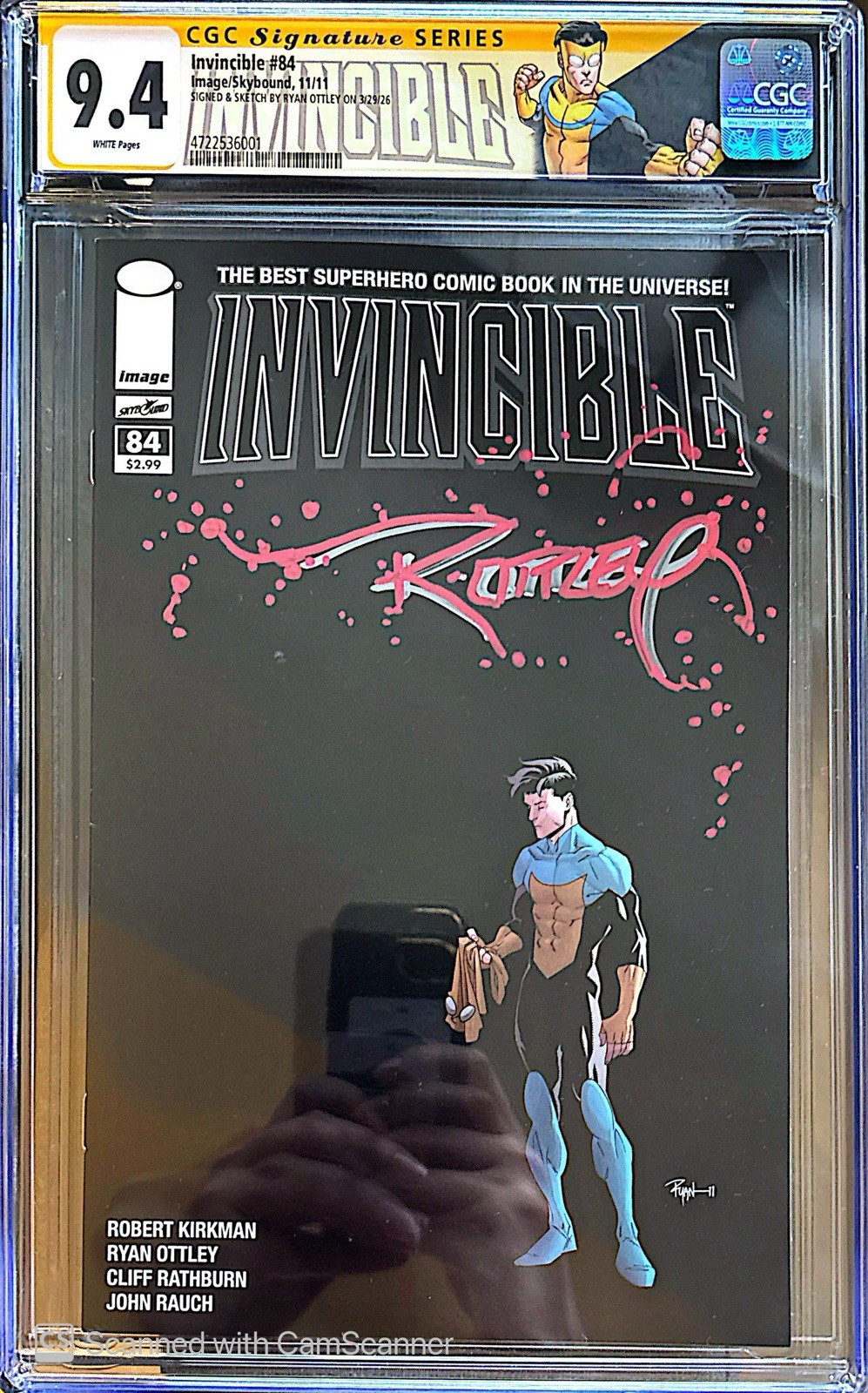 Image Comics Invincible #84 CGC 9.4 Signed by Ryan Ottley First Printing Image Comics Invincible #84 CGC 9.4 Signed by Ryan Ottley First Printing