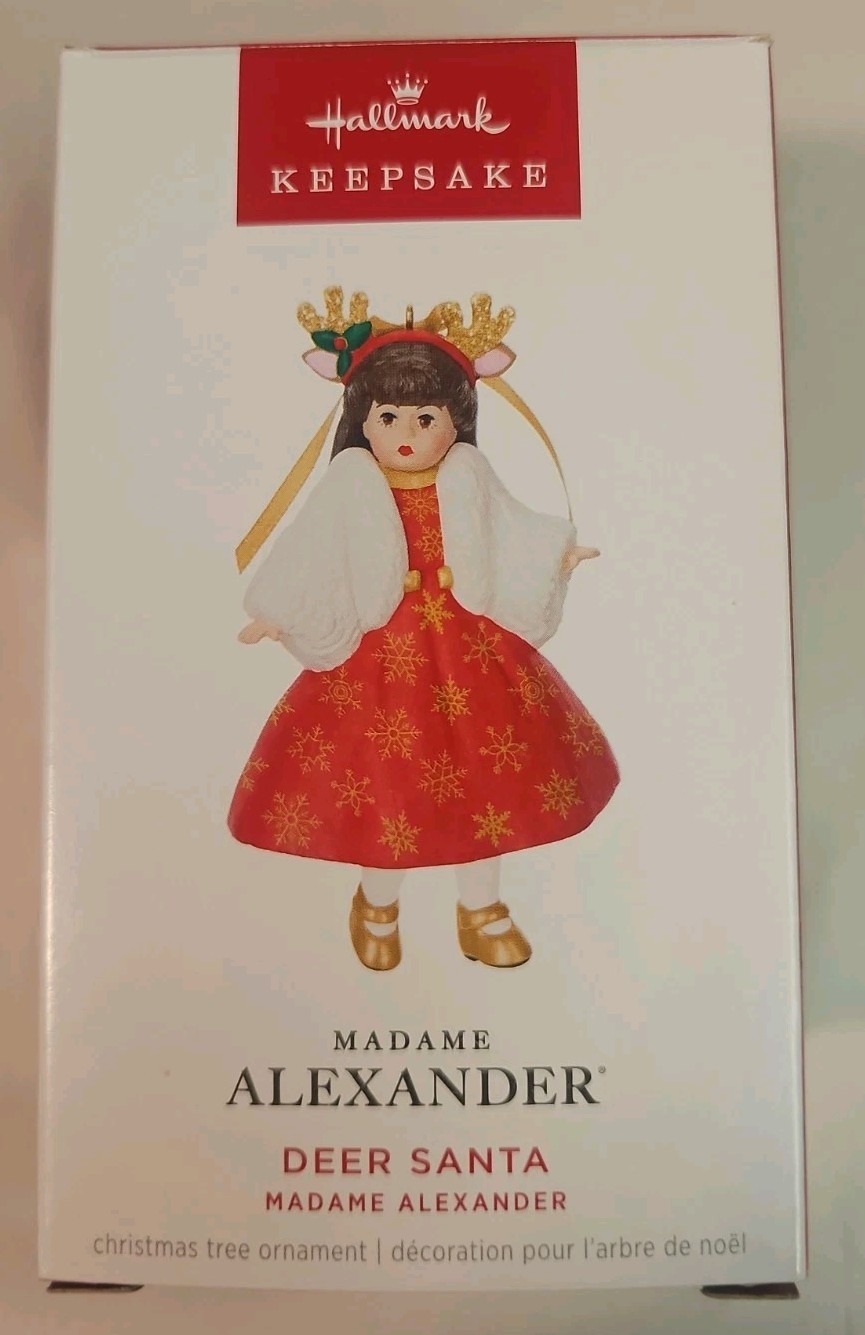 2025 Hallmark Deer Santa Madame Alexander Keepsake Ornament 30th In Series NEW