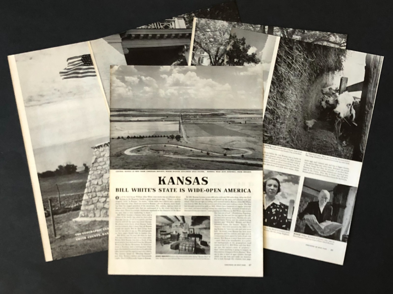 1944 Kansas Article WW II Farmland Topeka Wichita Douglas Ave Real Photos Vtg