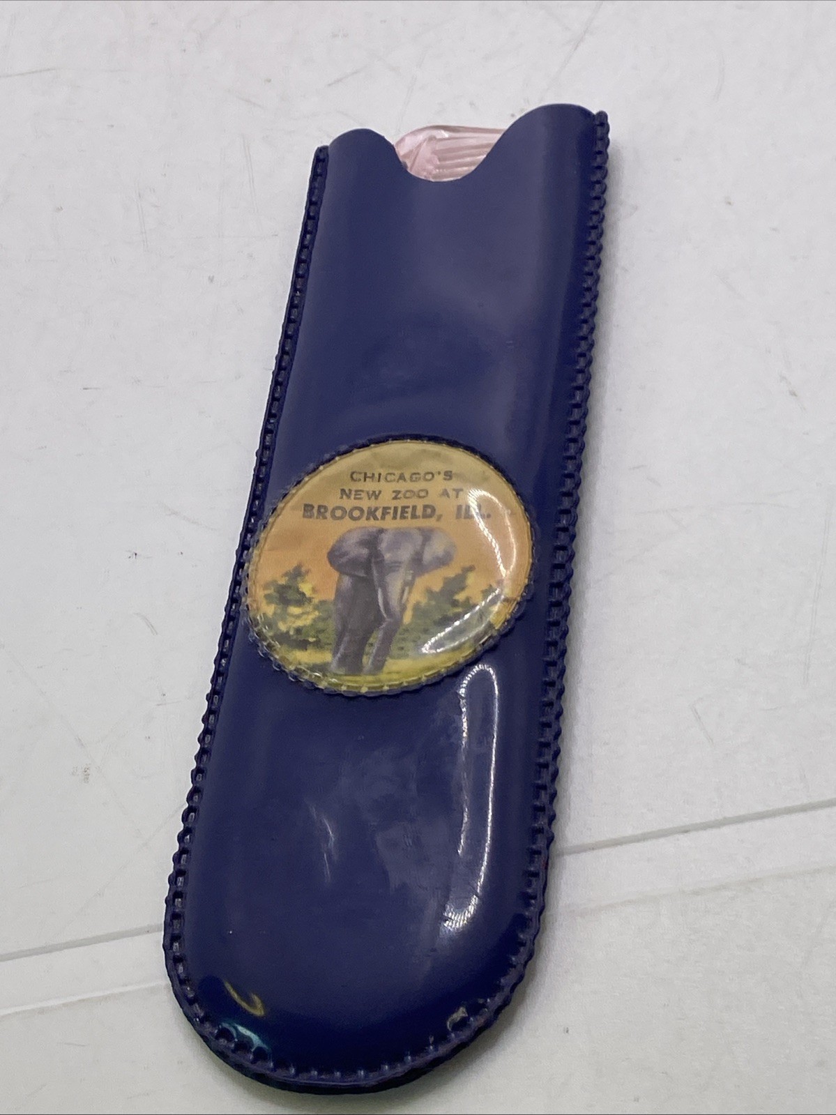Antique Brookfield Zoo Comb Holder Souveneir 