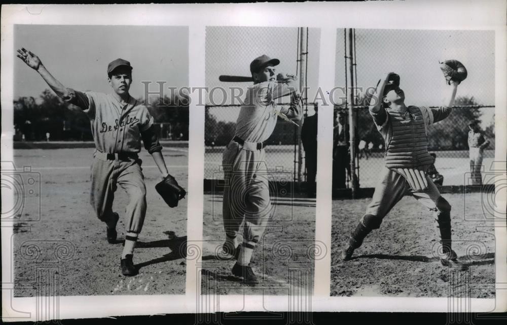 1947 Press Photo Ralph Follis St Frncis De Sales HS baseball pitcher in MI