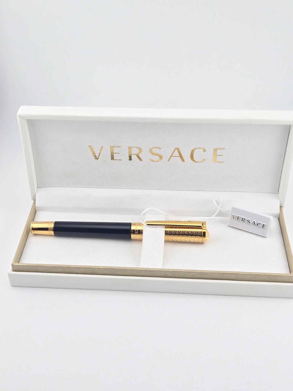 Versace Calipso Black Gold Ballpoint Blue Ink Luxury Pen - VS6040017