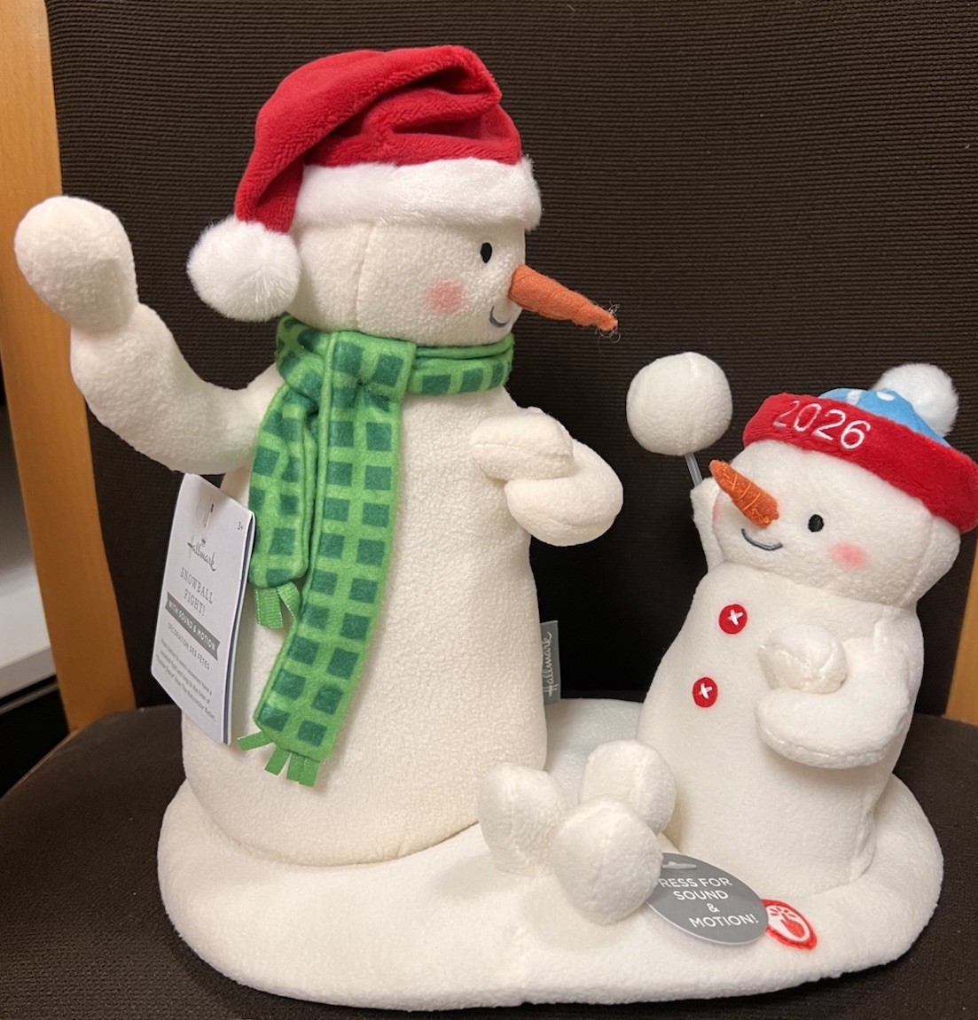 Hallmark Musical With Motion Snowman Snowball Fight Animated Plush 2026 NEW Hallmark Musical With Motion Snowman Snowball Fight Animated Plush 2026 NEW