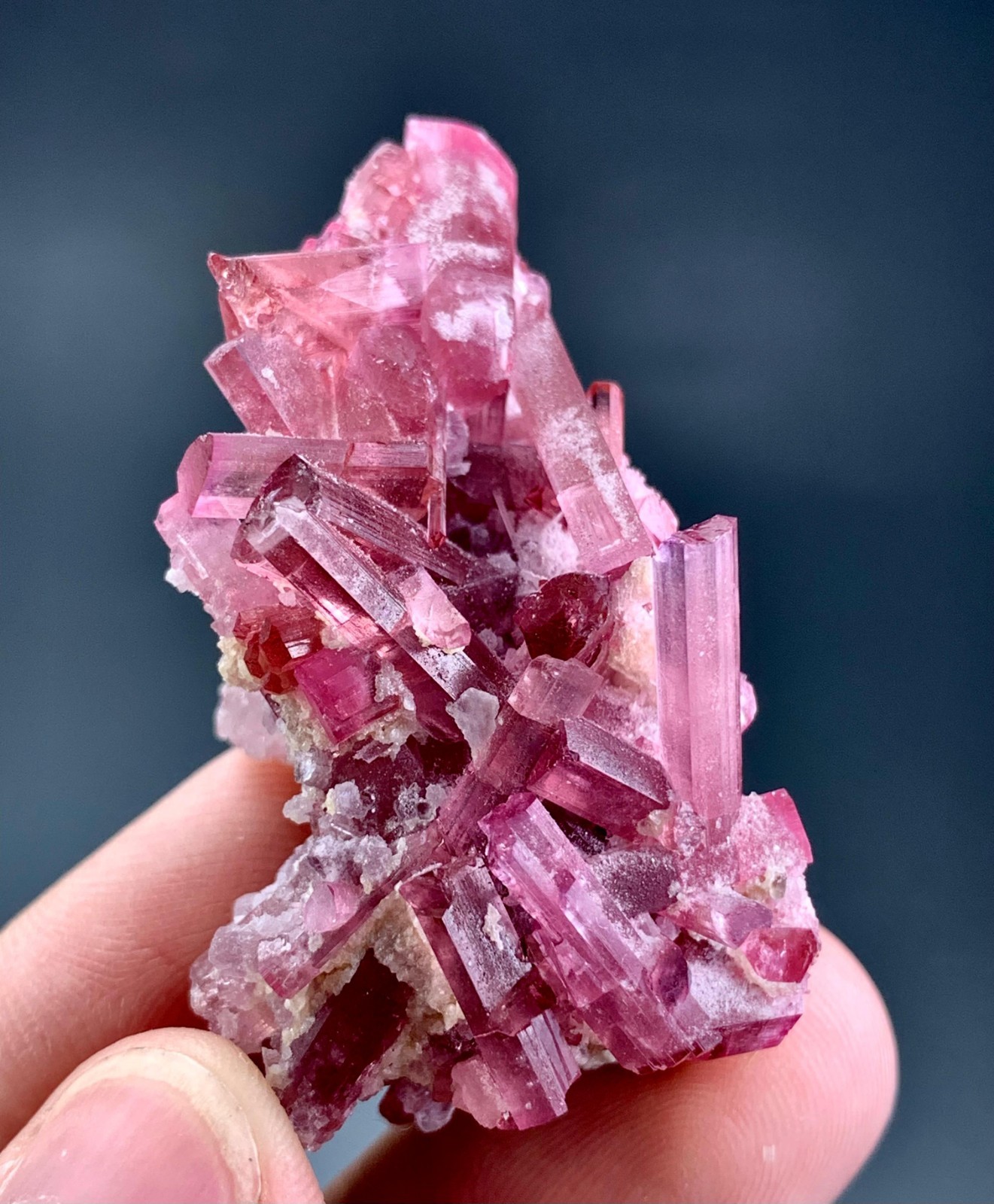 100 Carat Bunch Of Pink Tourmaline Crystal Specimen From Afghanistan