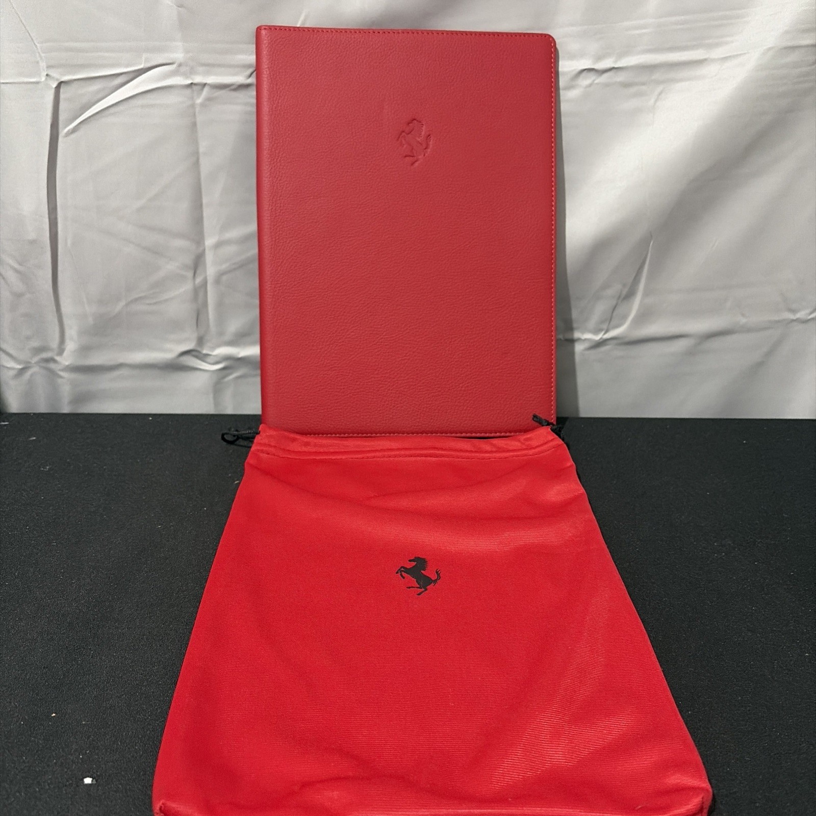 Ferrari Official Owner's Book with Leather Cover And Dust Bag