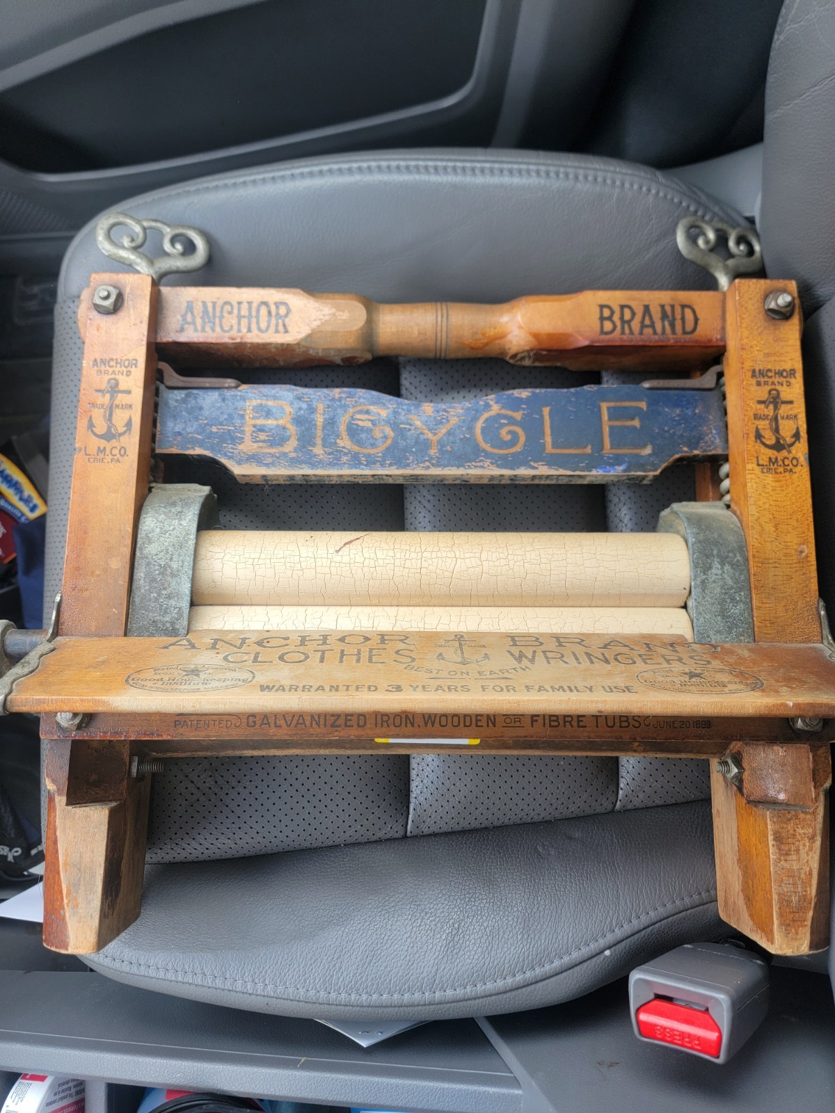 Antique Anchor Brand Bicycle Wringer Lovell 1898 Patent Erie PA