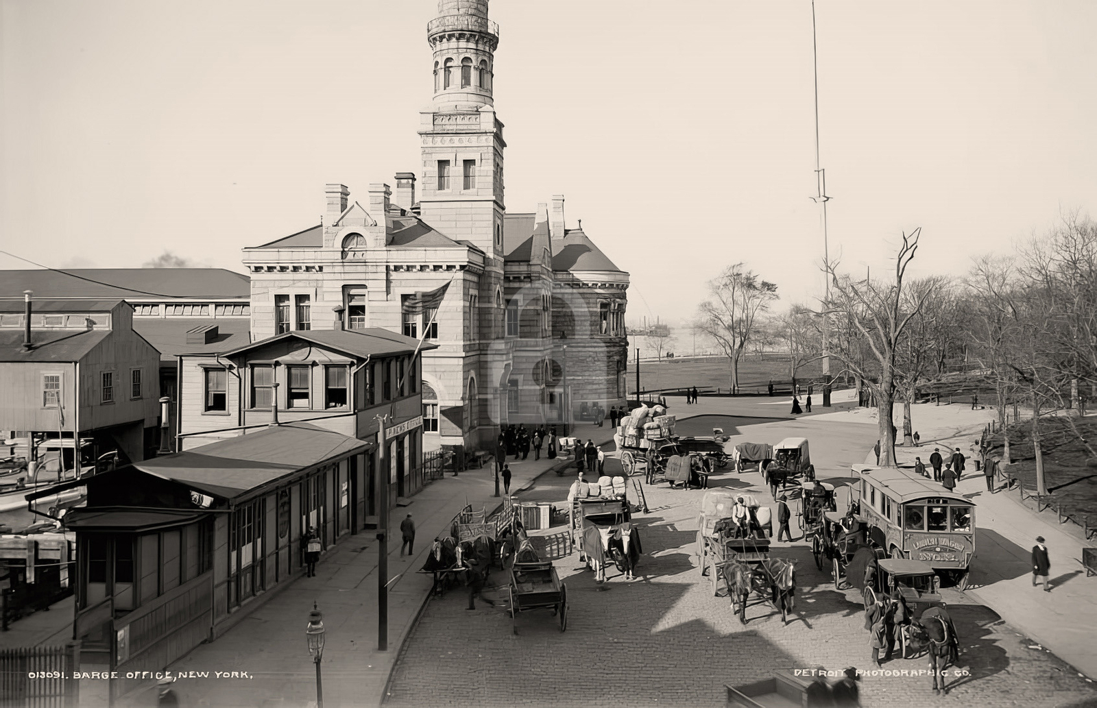 Barge Office NYC New York c1900 RPPC Photo Postcard COPY Barge Office NYC New York c1900 RPPC Photo Postcard COPY