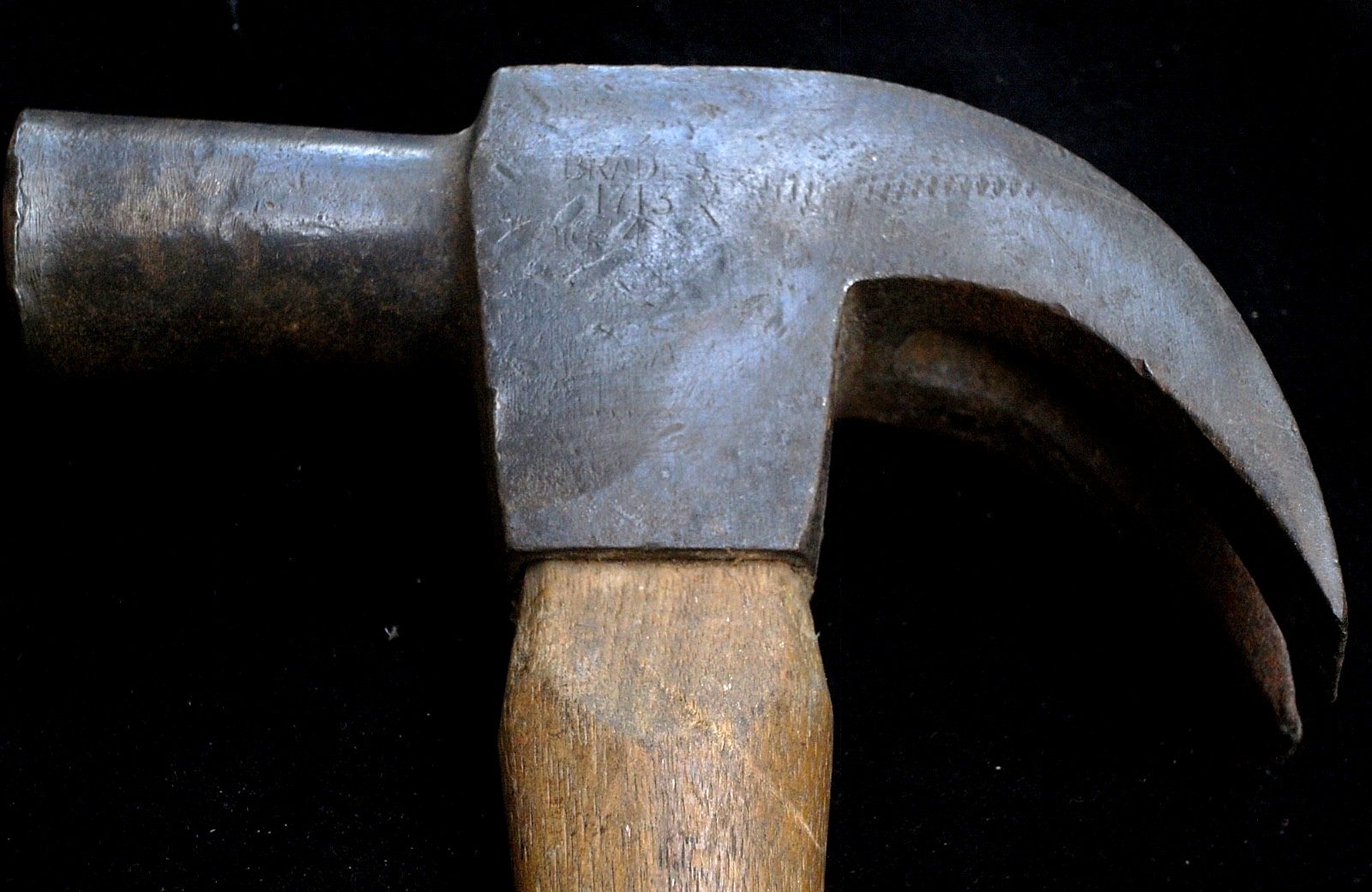 2 VINTAGE ENGLISH BRADES HEAVY DUTY CARPENTERS HAMMERS-26+22oz-w/HICKORY HANDLES