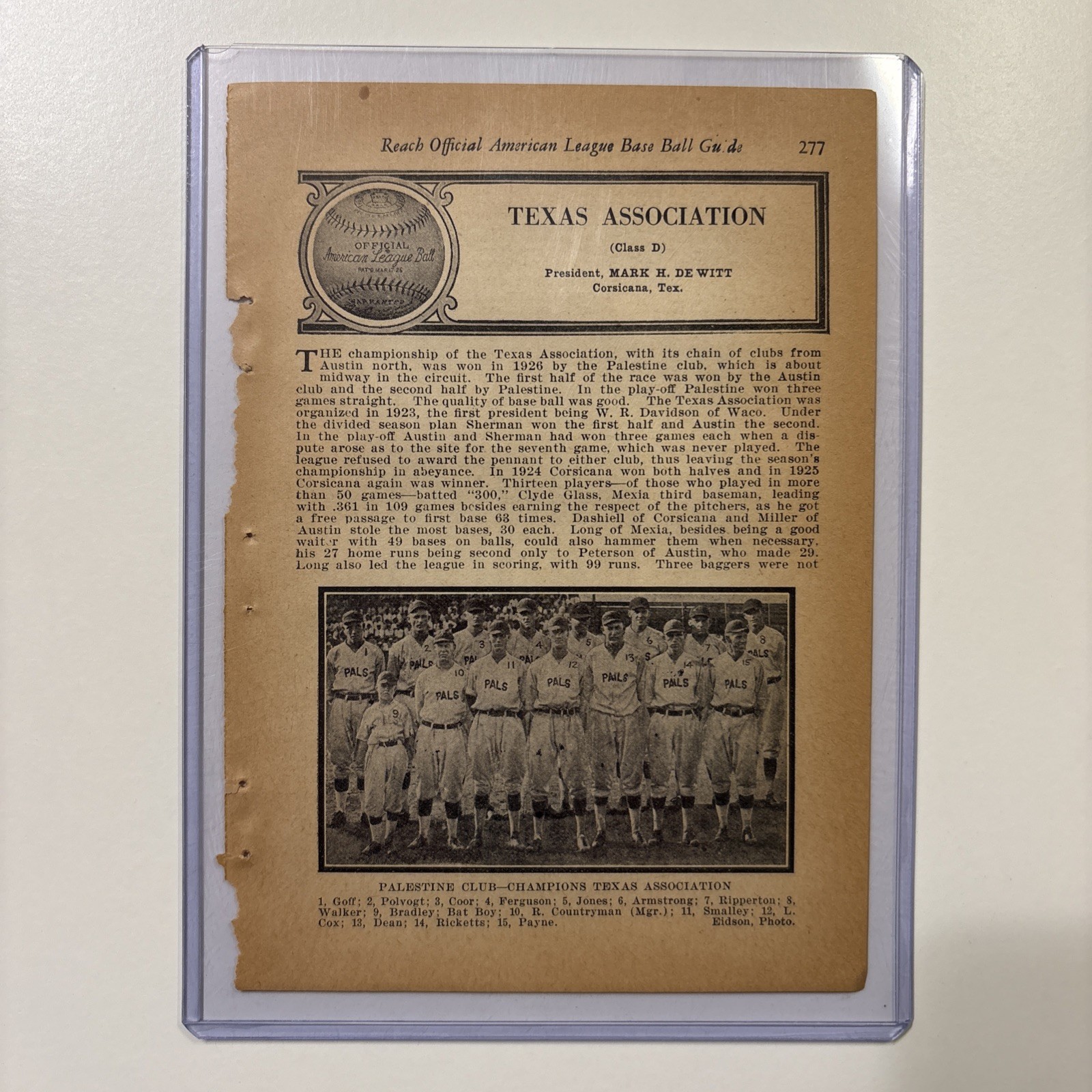 1926 Palestine TX Baseball Team Pictures Rare Antique Texas Association Champion 1926 Palestine TX Baseball Team Pictures Rare Antique Texas Association Champion