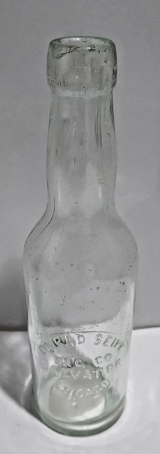 Vtg Conrad Seipp Salvator Chicago ILL Mini Beer Bottle Pre Pro Sample Ladies Leg Vtg Conrad Seipp Salvator Chicago ILL Mini Beer Bottle Pre Pro Sample Ladies Leg