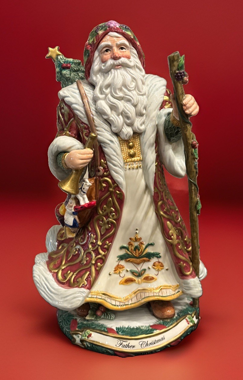 Rare FITZ And FLOYD 15” Ltd Ed 1380/1500 3rd Ed Legends European Santa In Box