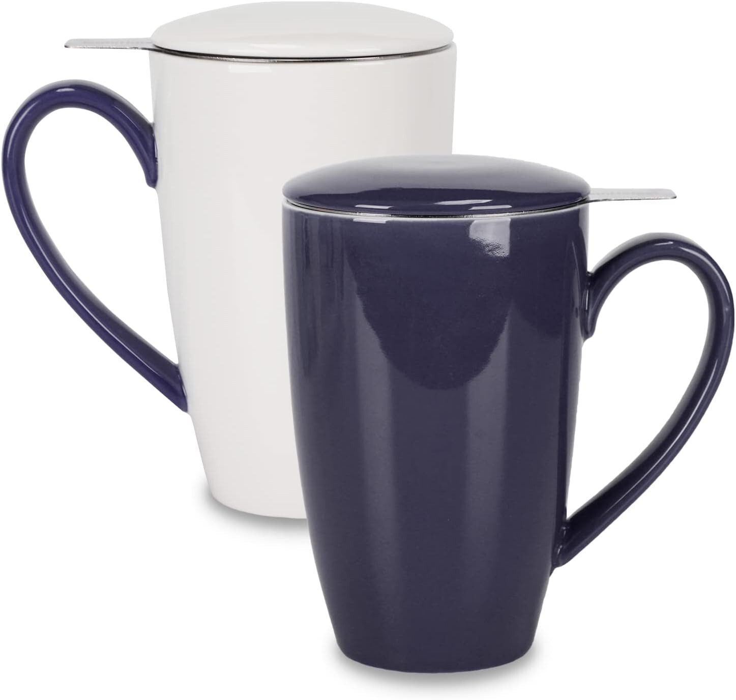 Tea Cup with Lid, 500Ml 16Oz Ceramic Tea Mug with Infuser, Tea Cup with Stain... Tea Cup with Lid, 500Ml 16Oz Ceramic Tea Mug with Infuser, Tea Cup with Stain...