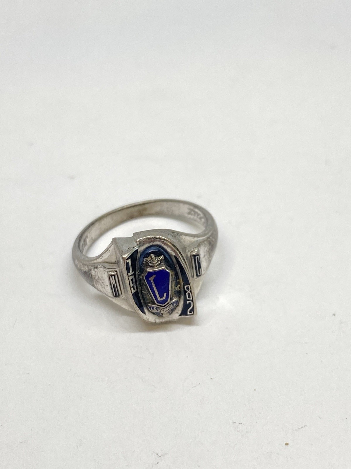 SIZE 5 3.5g STERLING SILVER ARGENTIUM VINTAGE CLASS RING 1982 SIGNED