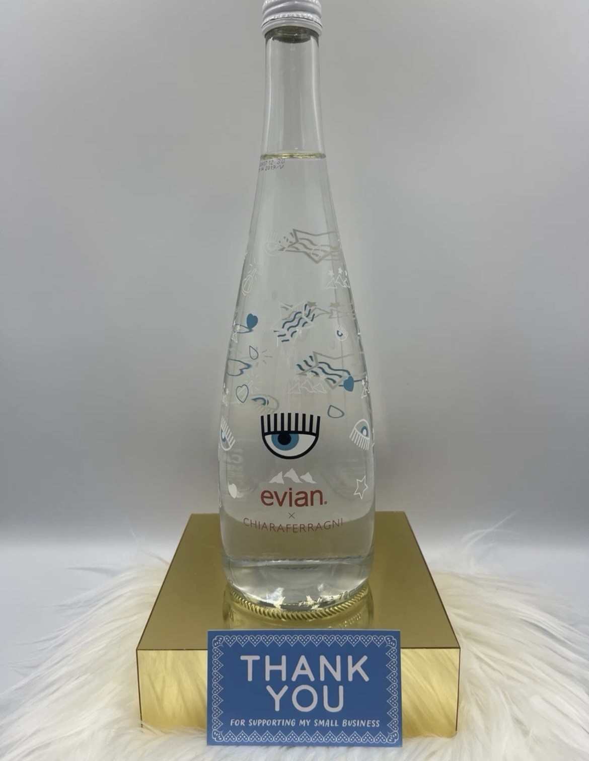 Evian X Chiara Ferragni glass water Bottle. Limited Edition 2019 New Never Open Evian X Chiara Ferragni glass water Bottle. Limited Edition 2019 New Never Open