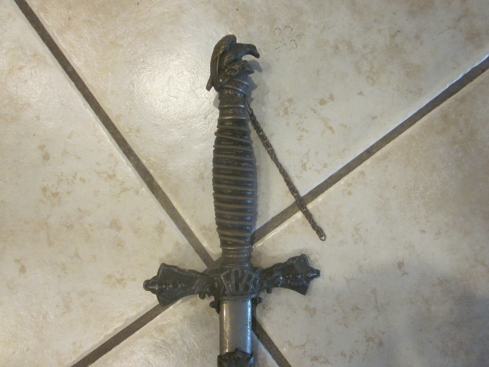 ANTIQUE FCB KNIGHTS OF PYTHIAS CEREMONIAL SWORD w/ Scabbard ANTIQUE FCB KNIGHTS OF PYTHIAS CEREMONIAL SWORD w/ Scabbard
